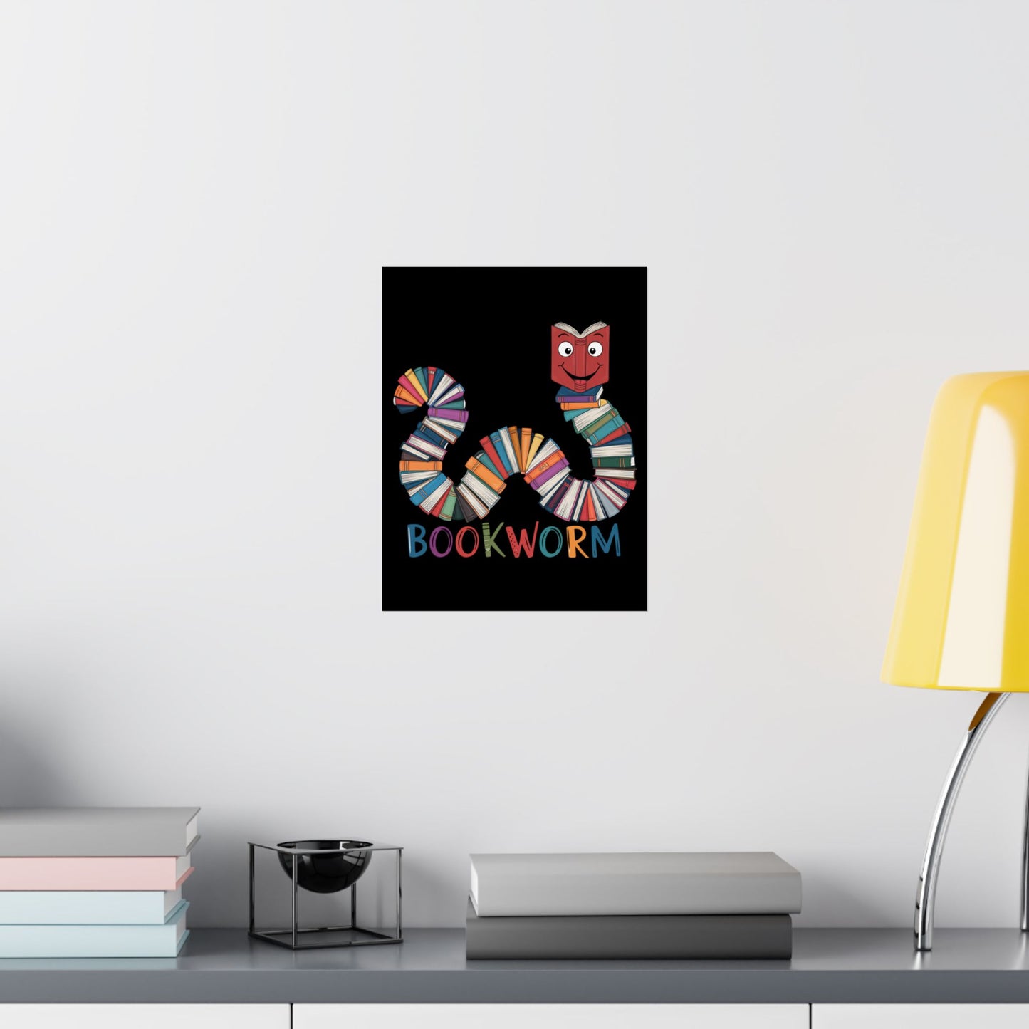 Vertical Poster Bookworm Matte Print
