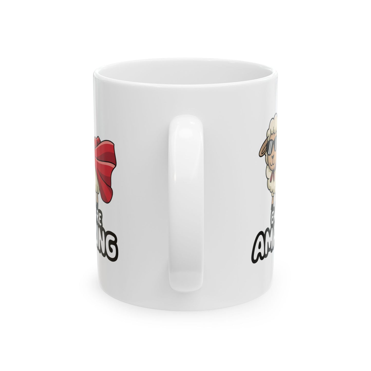 Mug with Sheep Design - Ewe Are Amazing Animal Cup Funny Mug Inspirational Cup Positive Decor