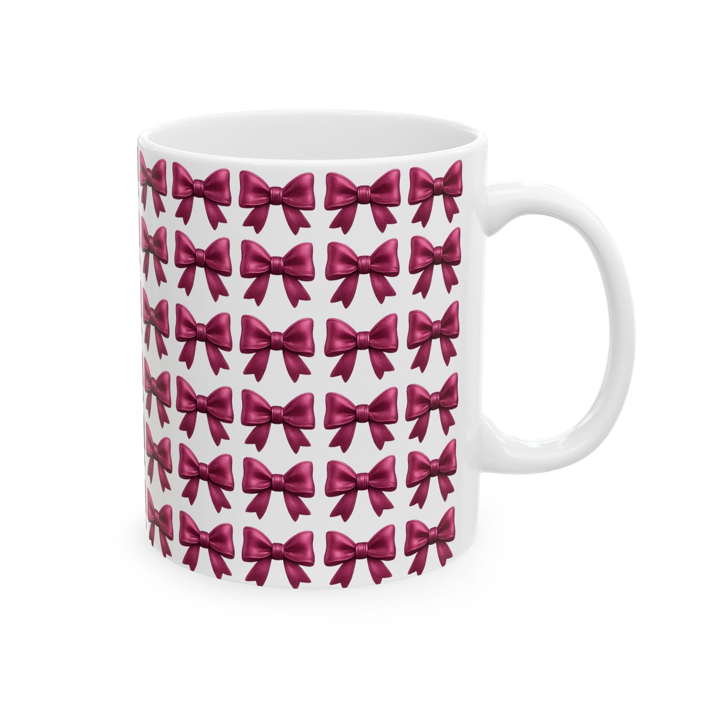 Pink Bow Aesthetic Coffee Mug – Coquette Balletcore Girly Cup, Cute Gift for Friends, Teens, Birthday, Cottagecore & Pink Lovers