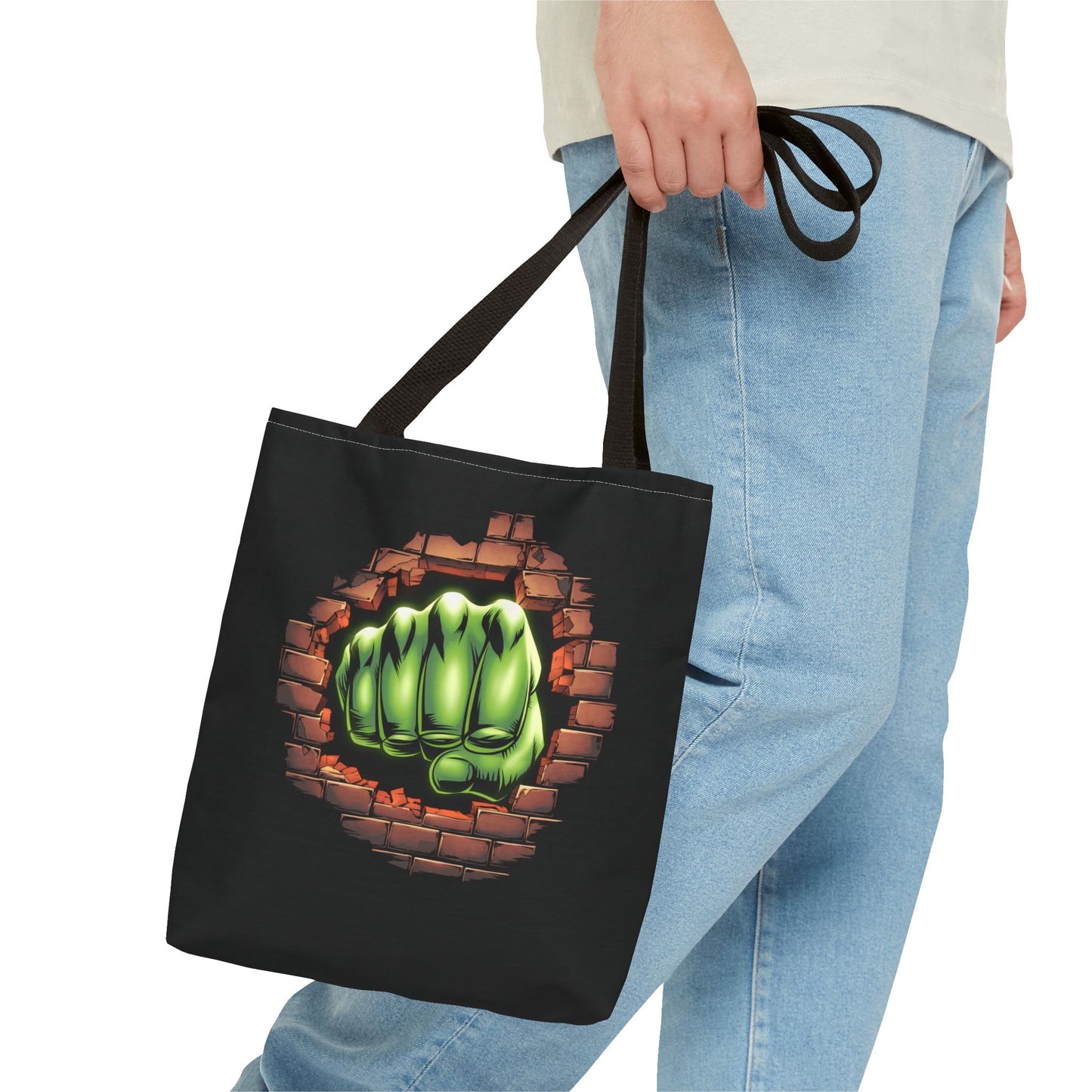 Green Fist Tote Bag, Comic Book Bag, Geeky Gift, Tote for Geeks, Reusable Bag