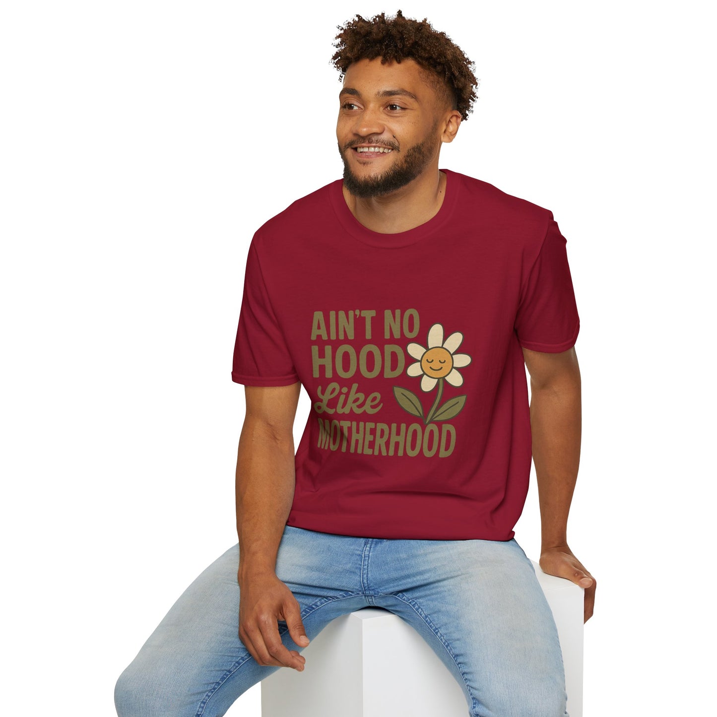 Ain't No Hood Like Motherhood T-Shirt - Unisex Softstyle Tee for Moms Mother's Day Gift