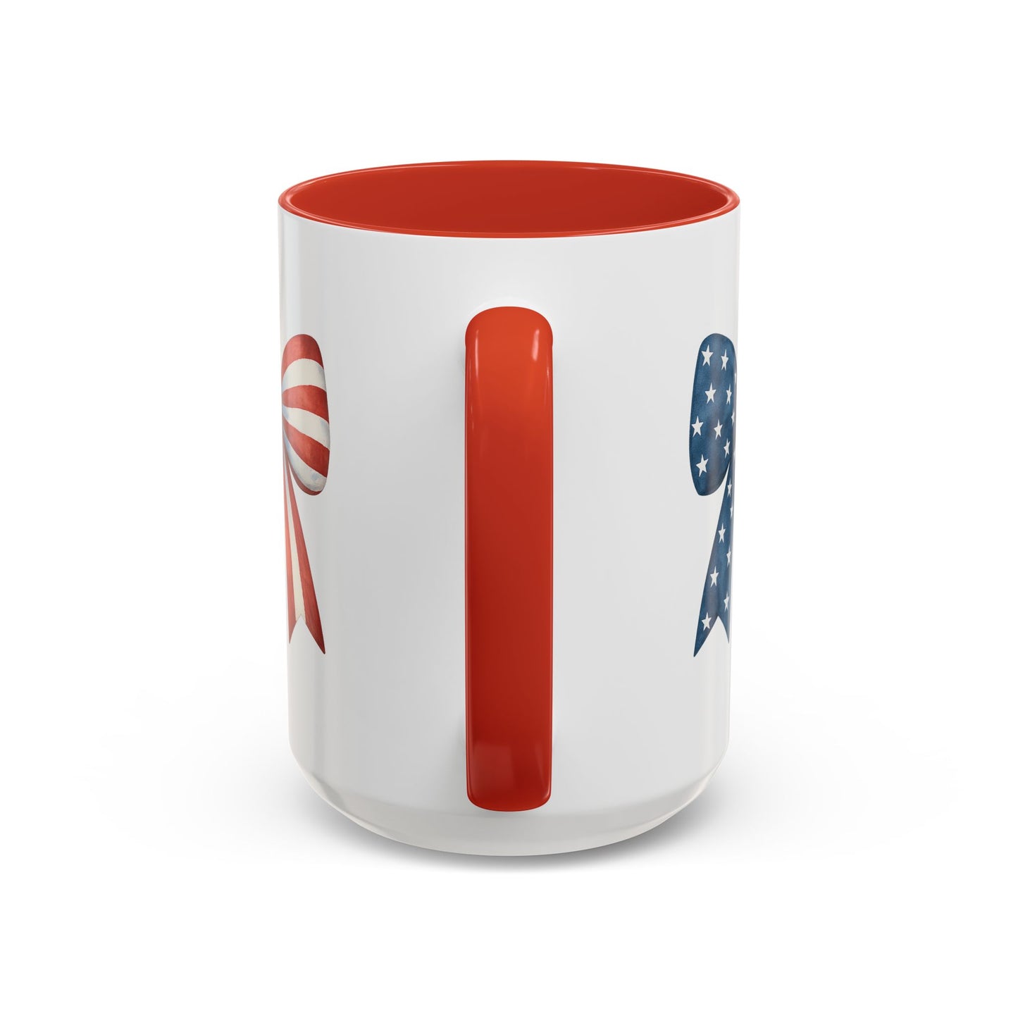 Patriotic Bow Mug | 4th of July Coffee Mug | American Flag Mug | USA Stars Stripes Cup | July 4th Gift Idea | Red White Blue Drinkware