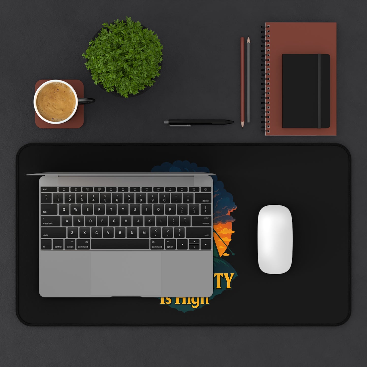 Mouse Pad - The In-Tent-City Is High Desk Mat Office Decor Computer Accessory