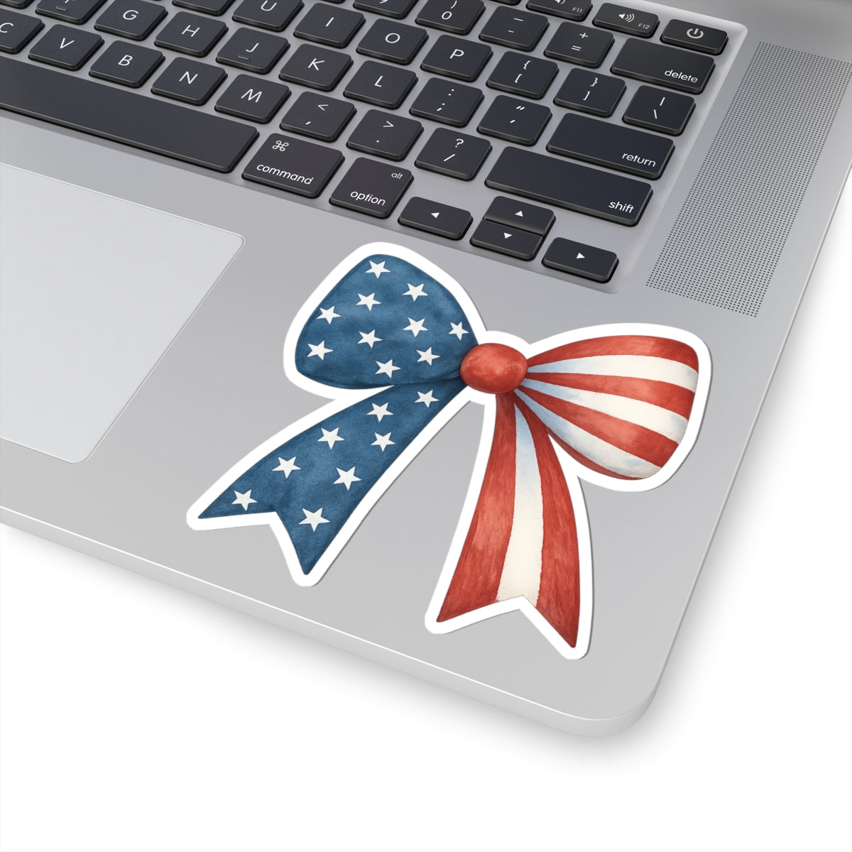 Patriotic Bow Sticker | 4th of July Sticker | American Flag Vinyl Decal | USA Stars Stripes Sticker | Laptop Water Bottle Car Decor
