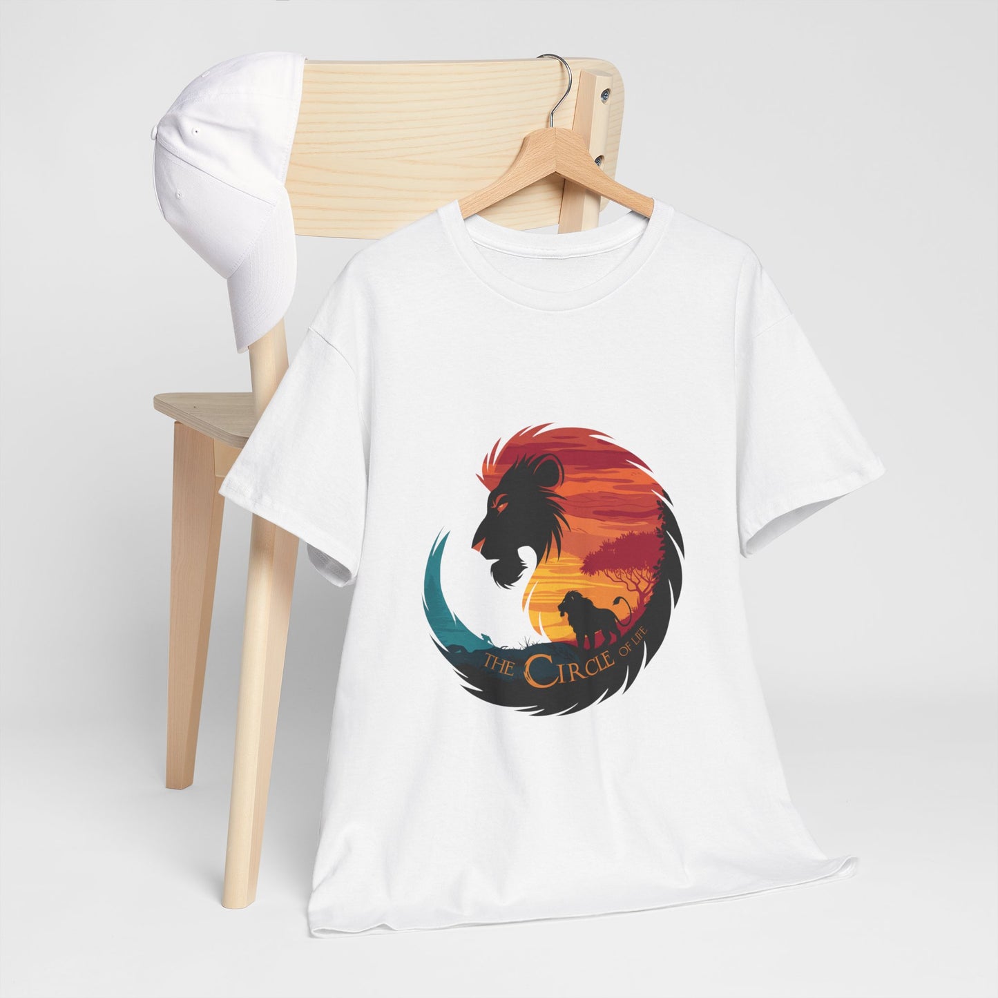 The Circle of Life Lion Shirt – Sunset Safari Wildlife Graphic Tee – Inspirational Nature T-Shirt for Animal Lovers & Adventure Fans