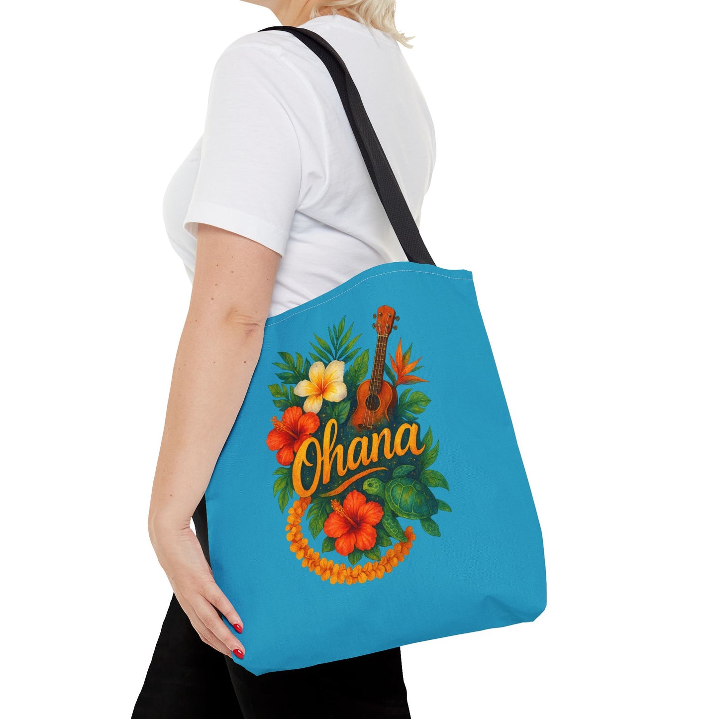 Hawaiian Ohana Tote Bag | Tropical Reusable Beach Bag | Aloha Gift Idea | Island Vibes Bag | Summer Tote | Luau Party Favor | Coastal Bag