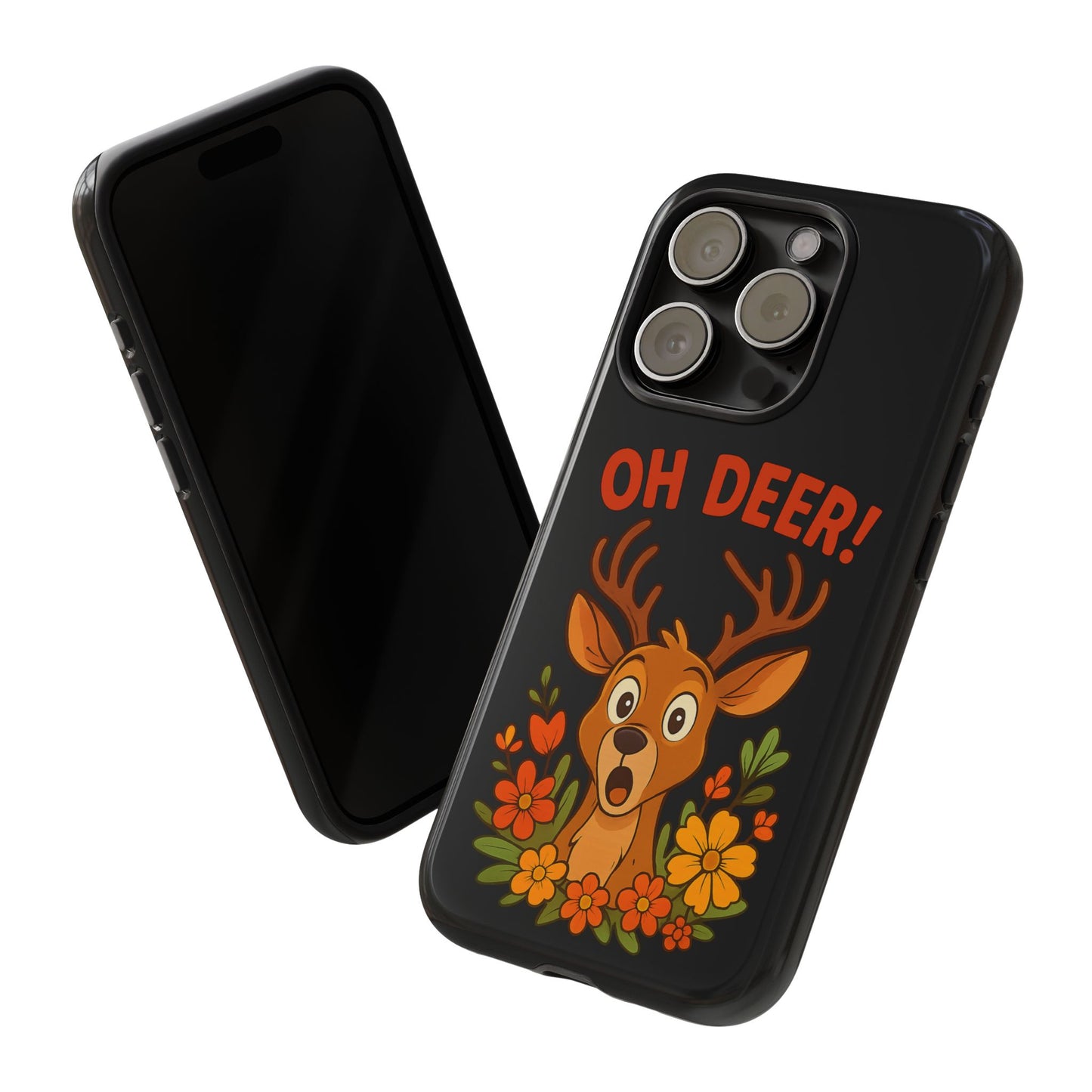 iPhone Case - Startled Deer 'Oh Deer' Nature Lover Phone Case Funny iPhone Accessory