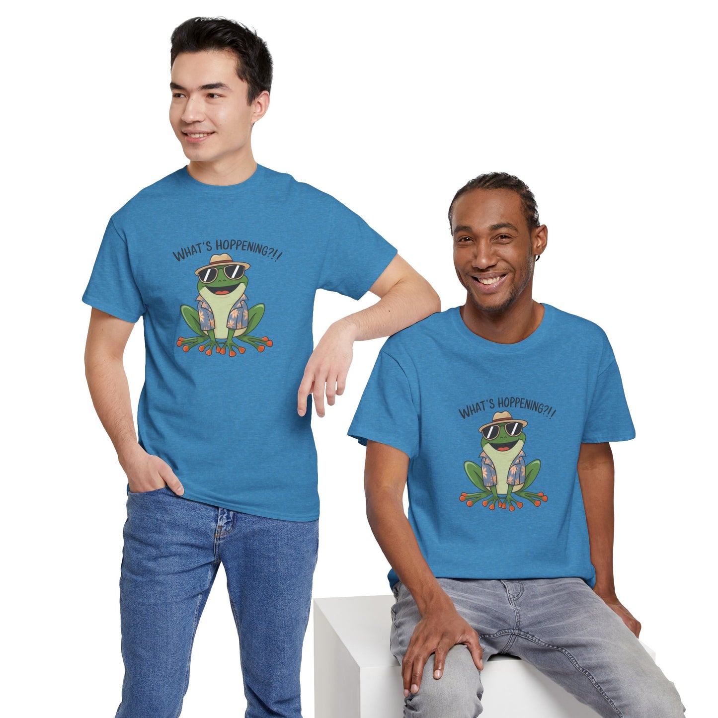 Funny Frog Shirt | What’s Hoppening T-Shirt | Cool Frog Graphic Tee | Amphibian Dad Joke Shirt | Cottagecore Animal Lover Gift