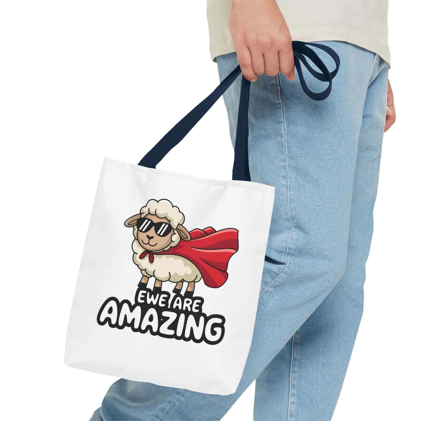 Sheep Tote Bag - Ewe Are Amazing Inspirational Bag Everyday Tote Funny Bag