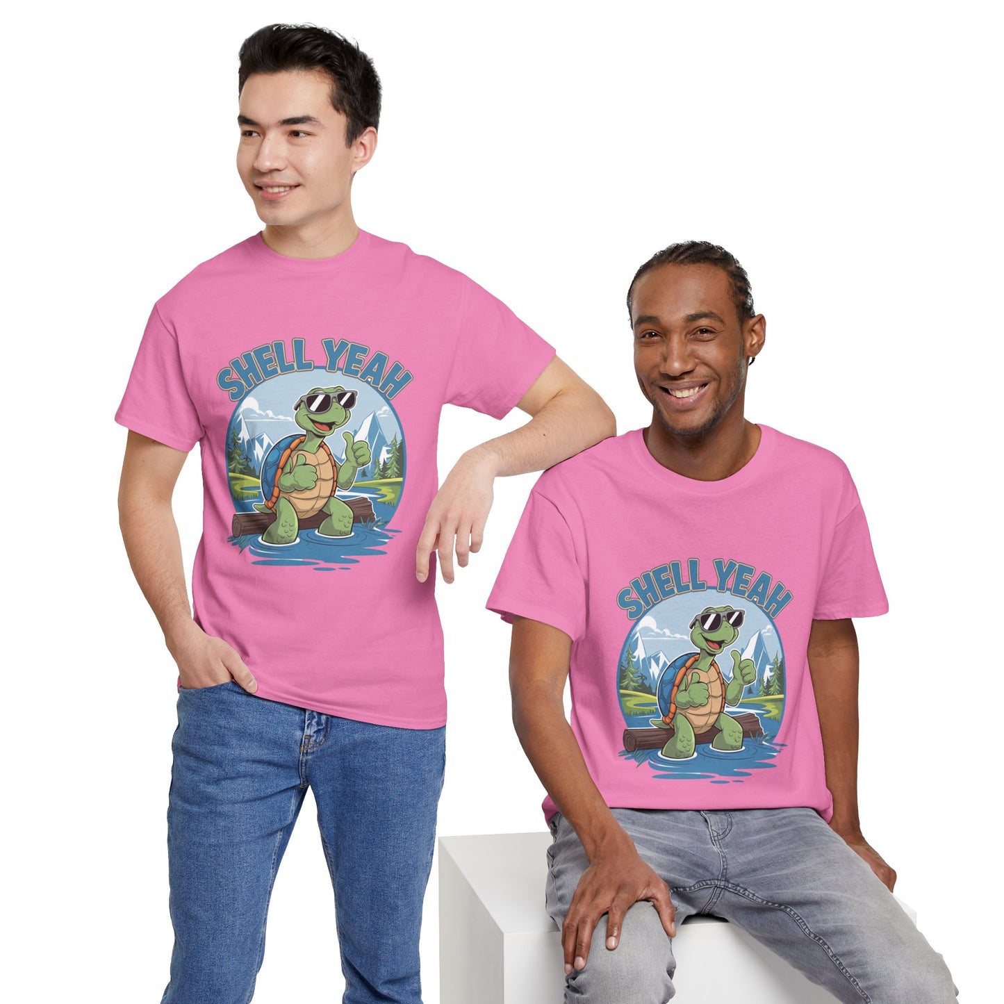 SHELL YEAH Turtle T-Shirt | Funny Cute Turtle Nature Graphic Tee | Handmade Animal Lover Gift | Eco Outdoor Adventure Shirt