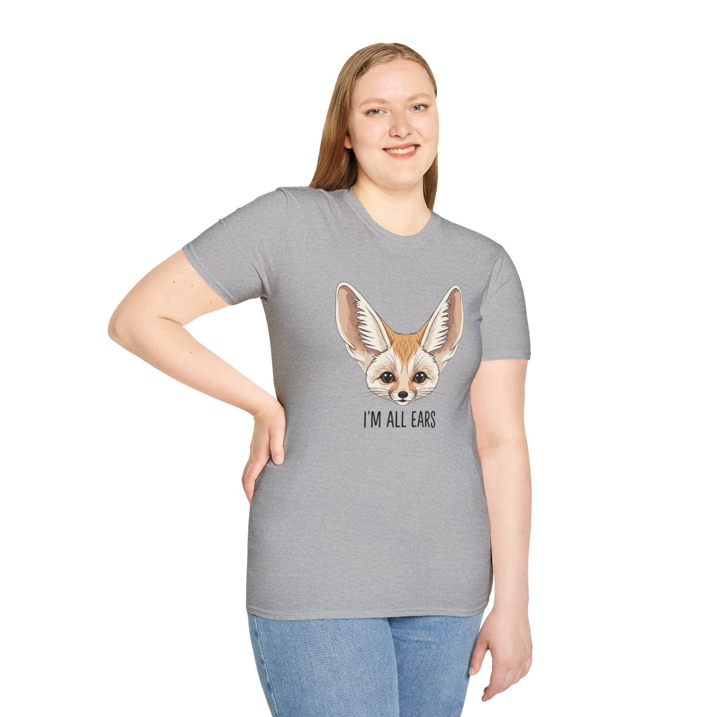 Fennec Fox Funny T-Shirt | I’m All Ears Animal Tee | Cute Pet Tee for Women Men | Unique Gift | Trending Animal Motif Shirt