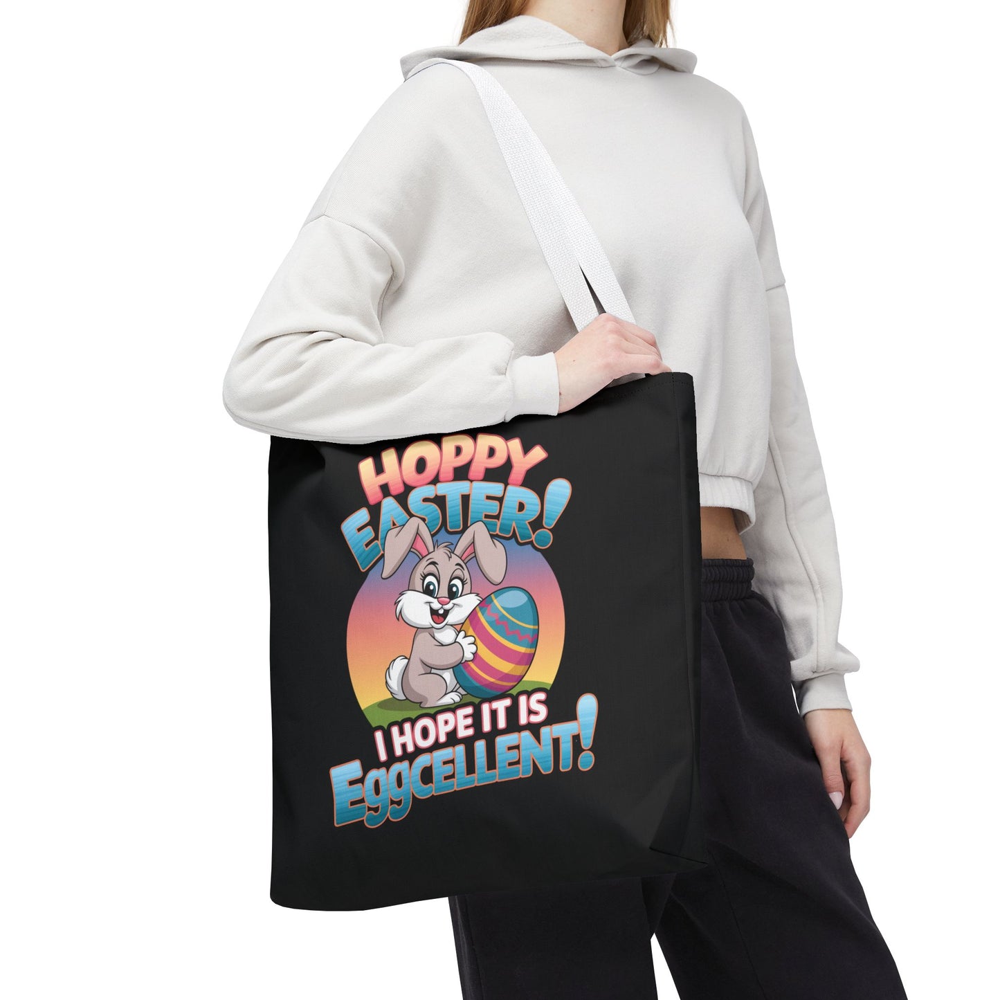 Happy Easter Tote Bag Eggcellent Bunny Design Easter Bag Easter Gift Easter Tote Accessory