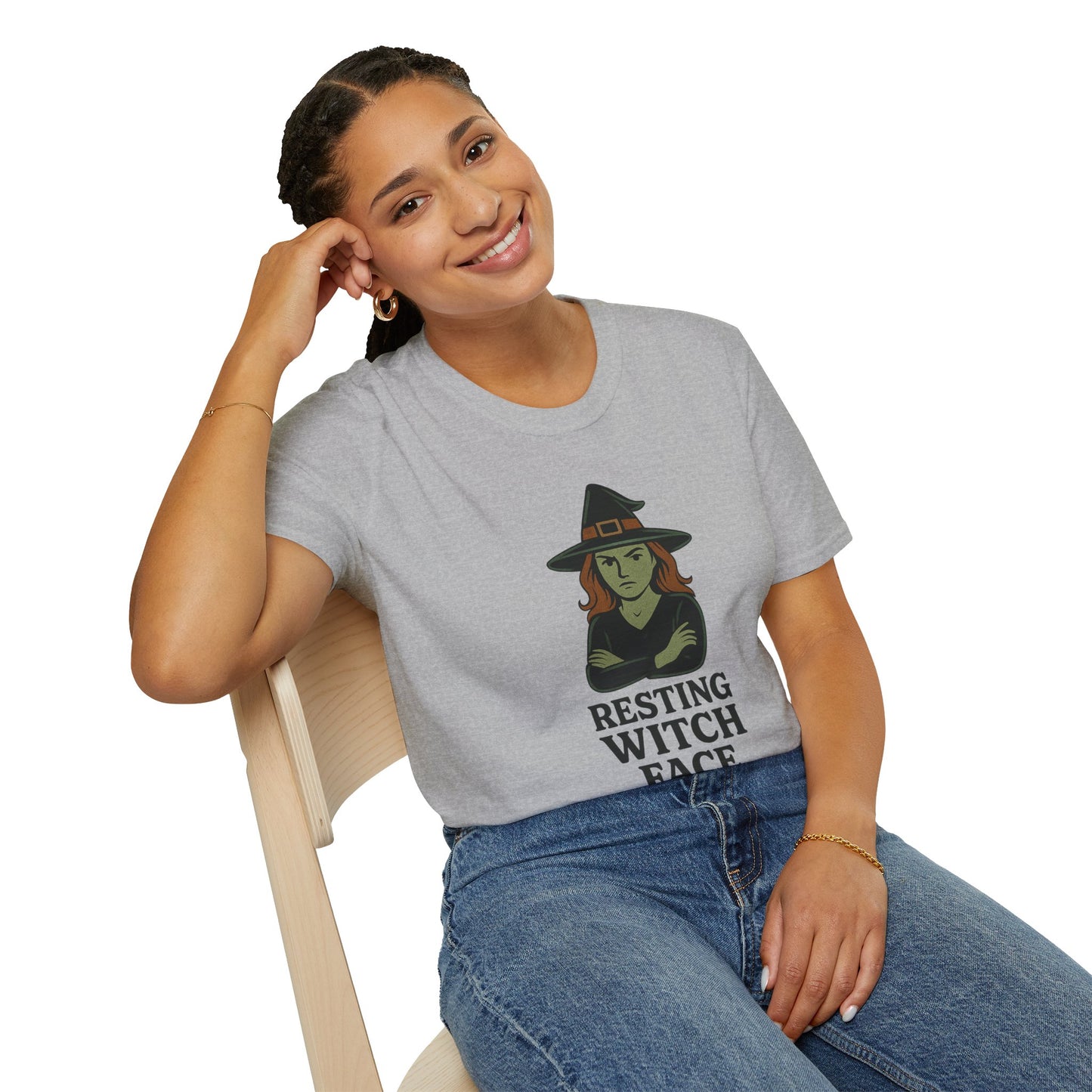 Resting Witch Face T-Shirt • Funny Halloween Witch Tee • Cozy Spooky Season Graphic Tee • Autumn Witch Shirt • Witches Aesthetic Fashion