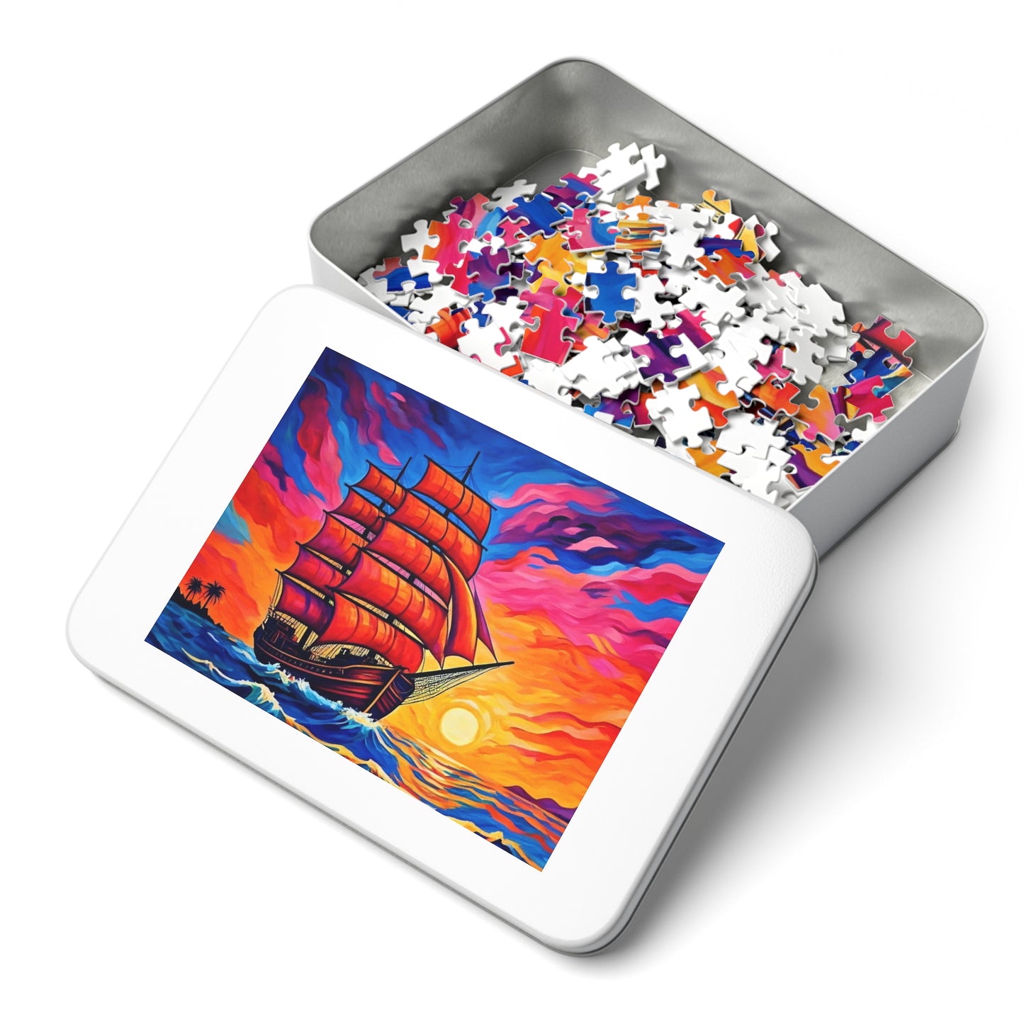 Puzzle - Ship Sailing at Sunset