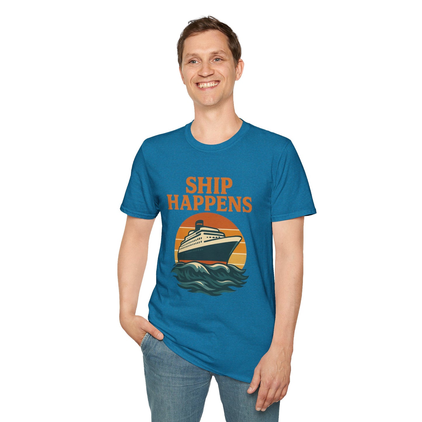 Ship Happens Tee • Funny Nautical Pun Shirt • Comfort Colors Unisex Cruise Vacation Tee • Ocean Humor • Gift for Sailors & Beach Lovers