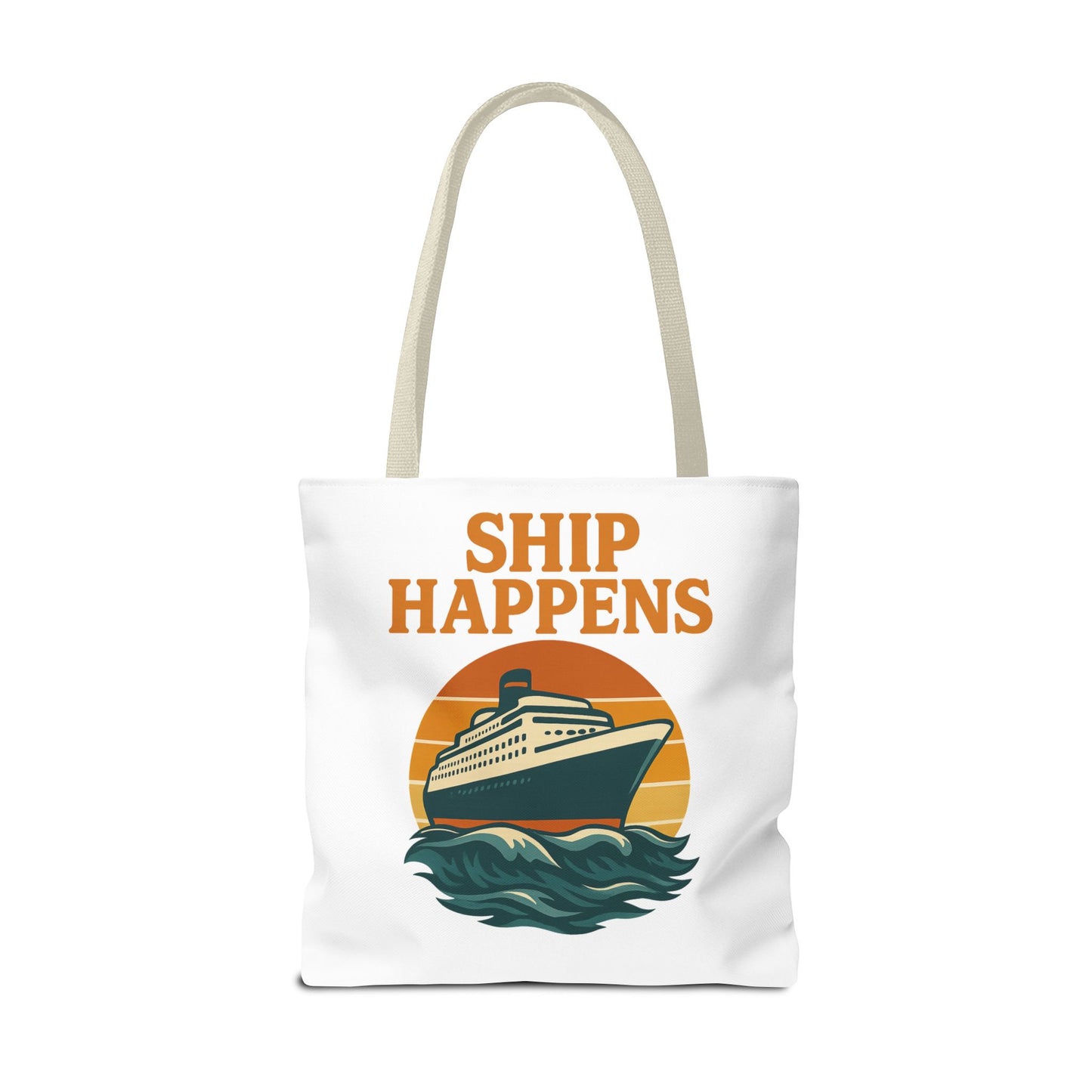 Ship Happens Tote Bag - Fun Nautical Design for Beach Lovers Cruise Bag Unique Gift for Travelers