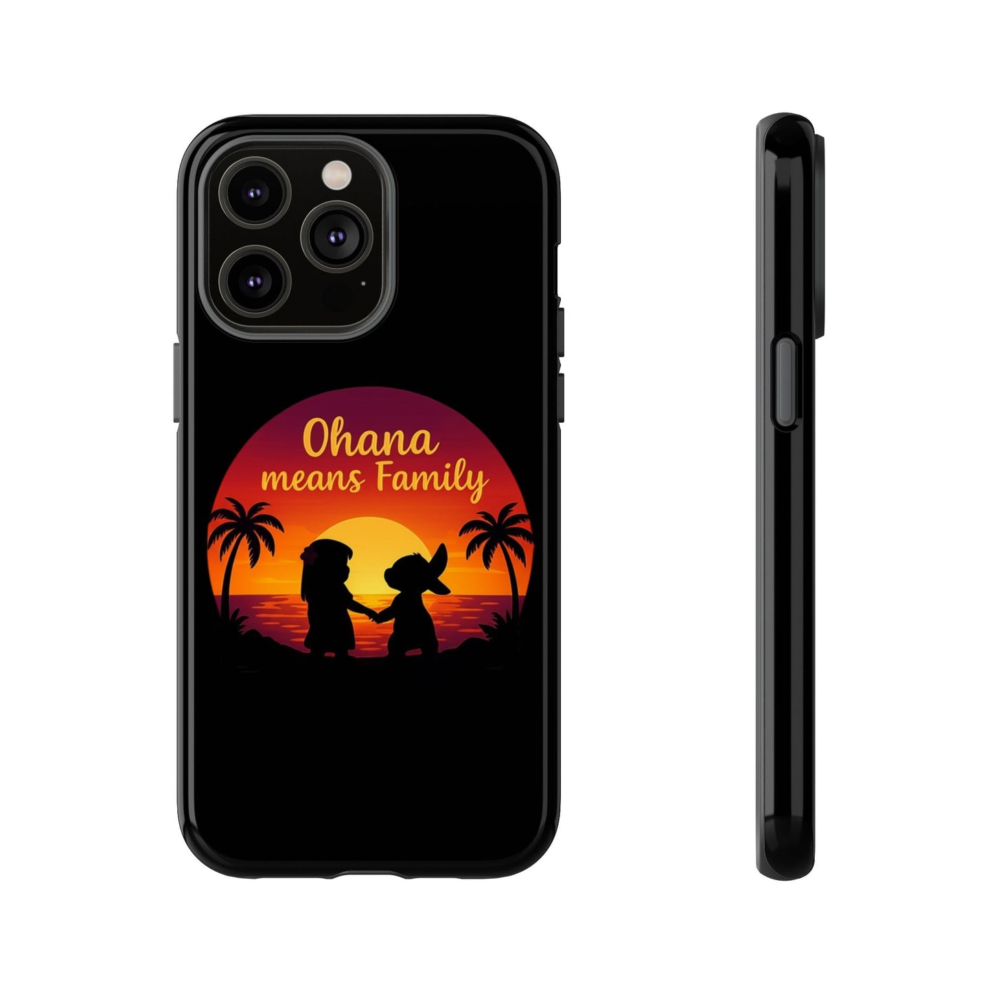Ohana Means Family iPhone Case ā Lilo and Stitch-Inspired Cover ā Cute Tropical Gift ā Protective iPhone Case