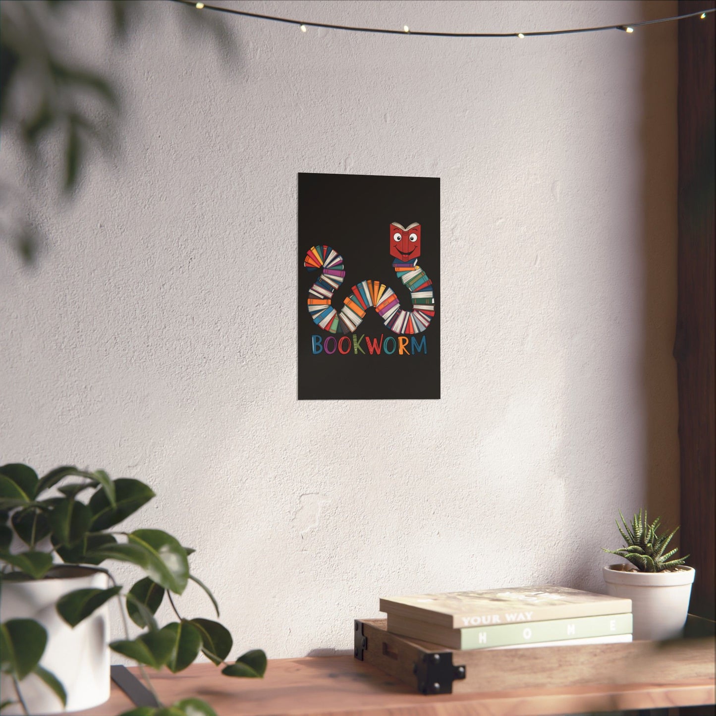 Vertical Poster Bookworm Matte Print