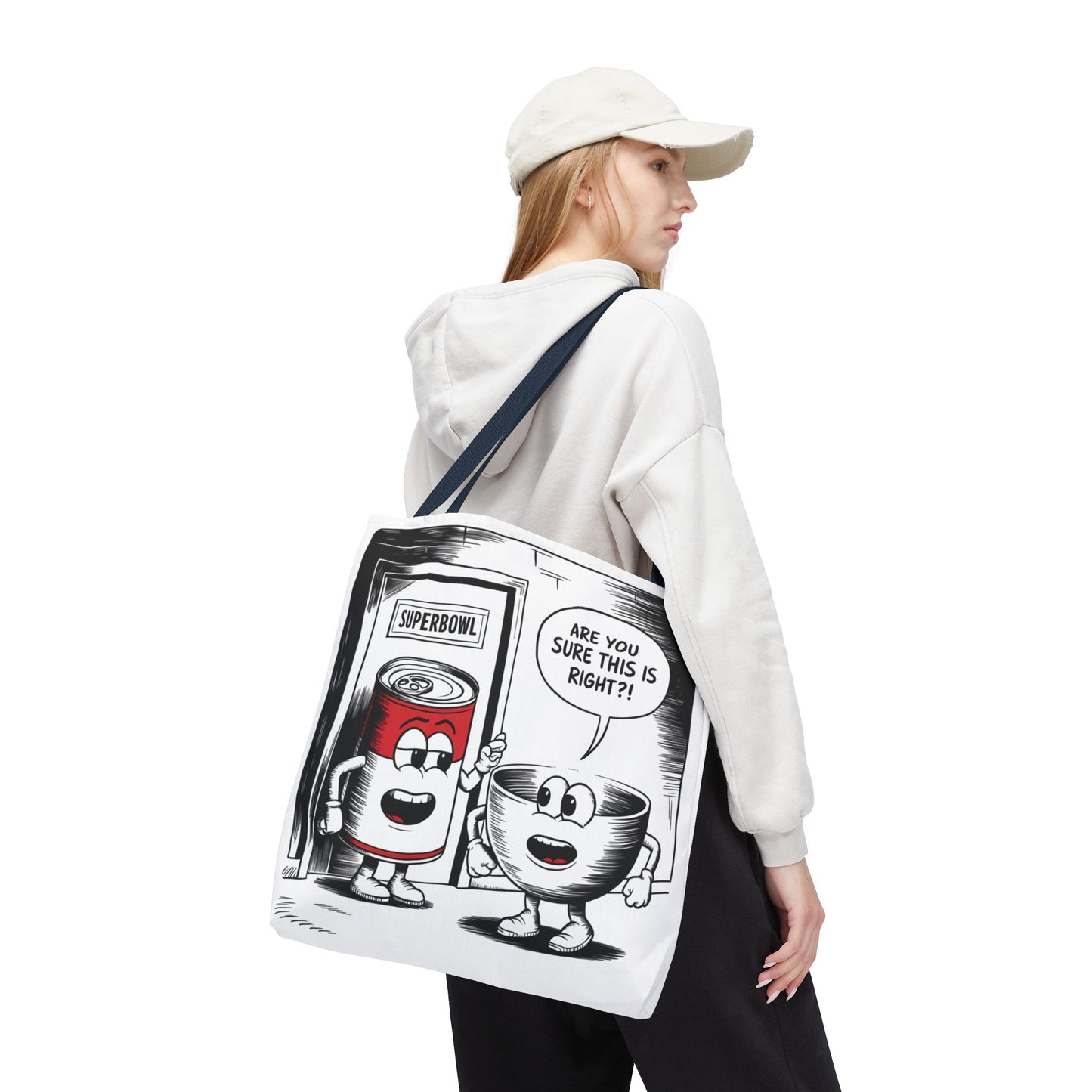 Tote Bag - Comic Superbowl Soup Design