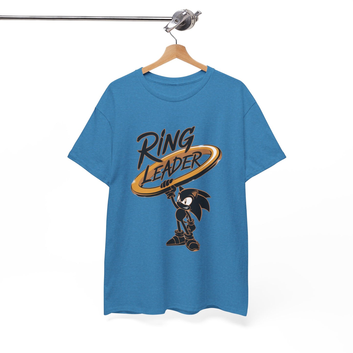 Ring Leader Video Game Shirt – Fast Speed Hero Holding Gold Ring – Retro Gamer Graphic Tee for Arcade, Anime, and Gaming Fans