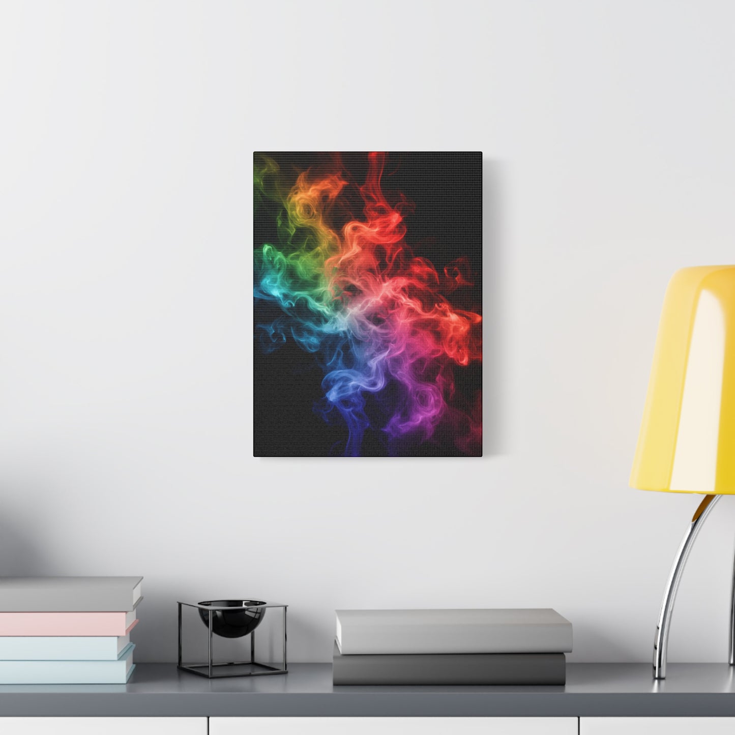 Canvas Wall Art Colorful Smoke Streak