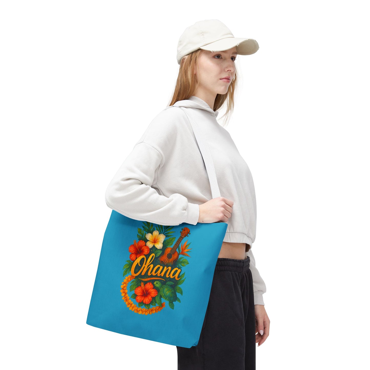 Hawaiian Ohana Tote Bag | Tropical Reusable Beach Bag | Aloha Gift Idea | Island Vibes Bag | Summer Tote | Luau Party Favor | Coastal Bag