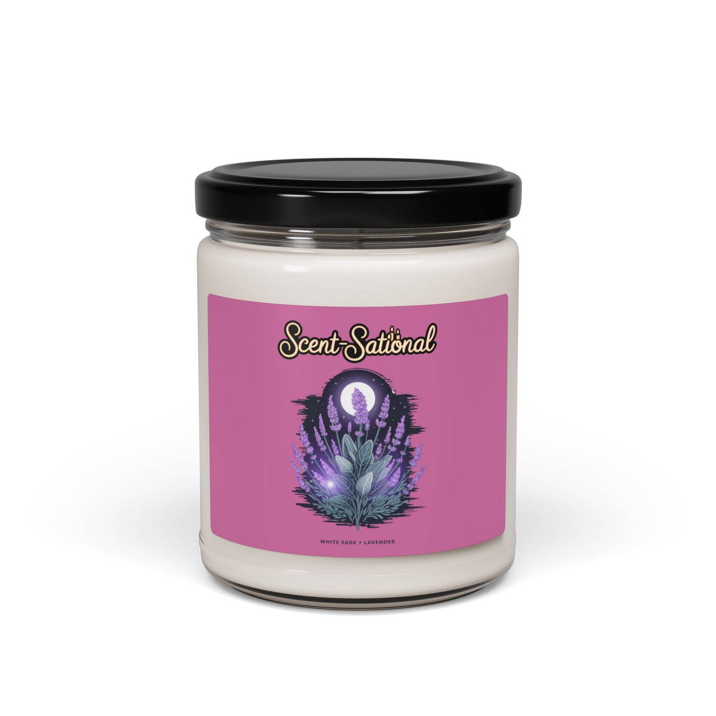 White Sage + Lavender Candle, Relaxing Aromatherapy Soy Candle, Calming Eco Candle, Long Burn Jar Candle Gift For Meditation And Self Care