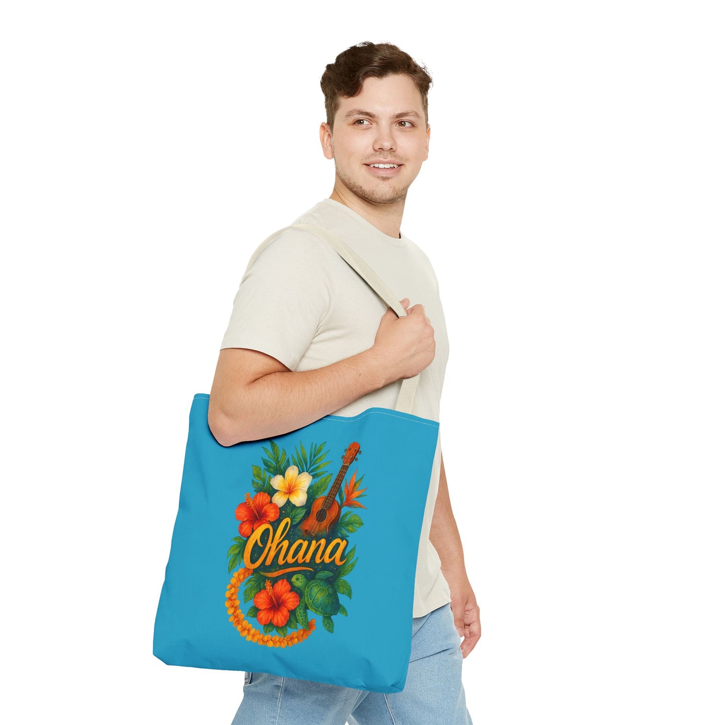 Hawaiian Ohana Tote Bag | Tropical Reusable Beach Bag | Aloha Gift Idea | Island Vibes Bag | Summer Tote | Luau Party Favor | Coastal Bag
