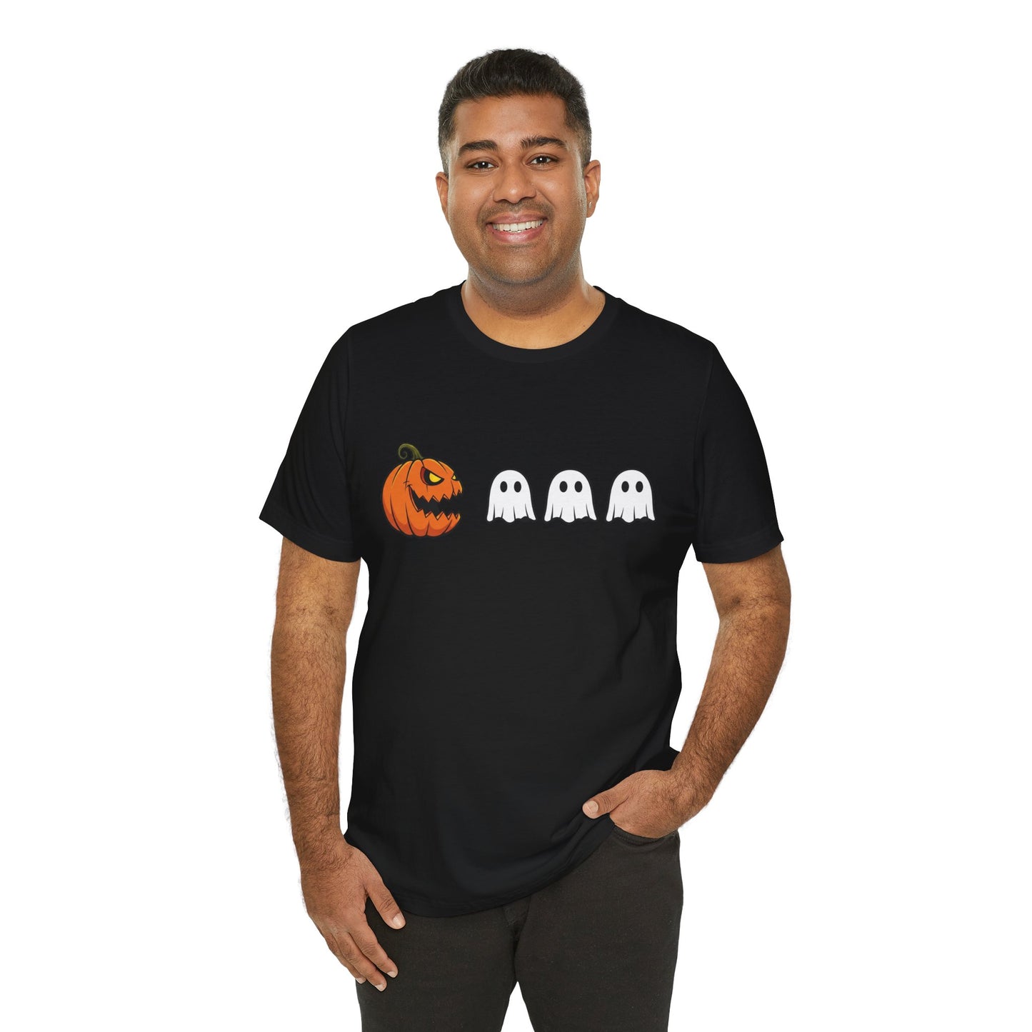 Pumpkin Pac-Man Shirt, Halloween Arcade Tee, Pumpkin Chase Ghosts Tee, Retro Gaming Halloween, Spooky Season Shirt, Vintage Game Pumpkin Top