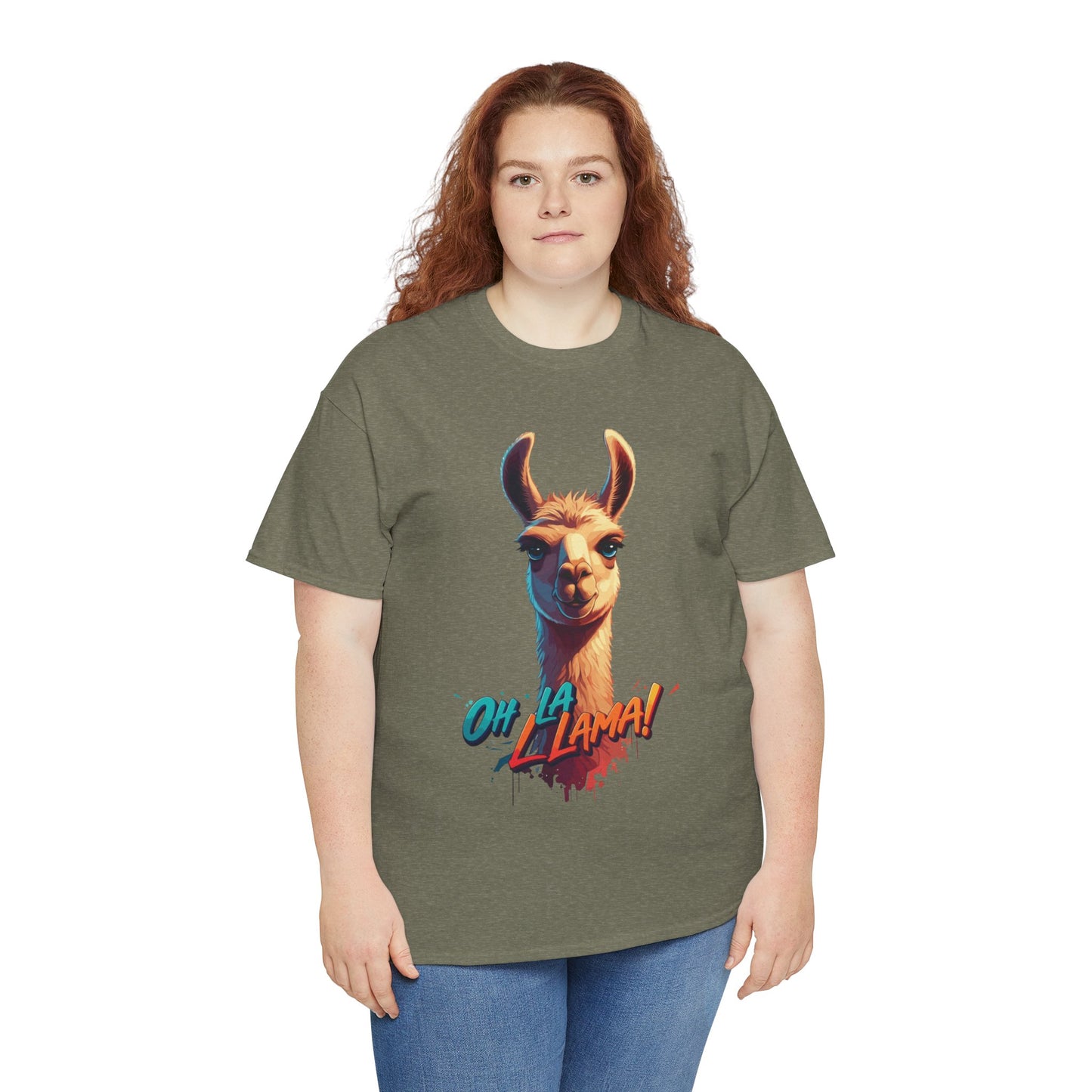 Oh la Llama Graphic Tee | Fun Llama T-Shirt, Cute Animal Lover Shirt, Llama Lover Gift, Quirky Party Tee, Trending Llama Fashion