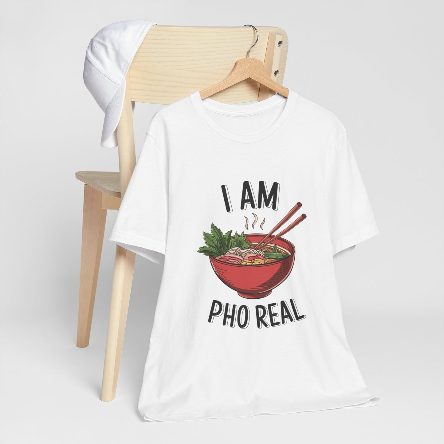 I Am Pho Real T-Shirt | Funny Pho Noodle Bowl Tee, Vietnamese Food Pun Shirt, Ramen & Noodle Lover Gift, Cute Asian Cuisine Graphic Top