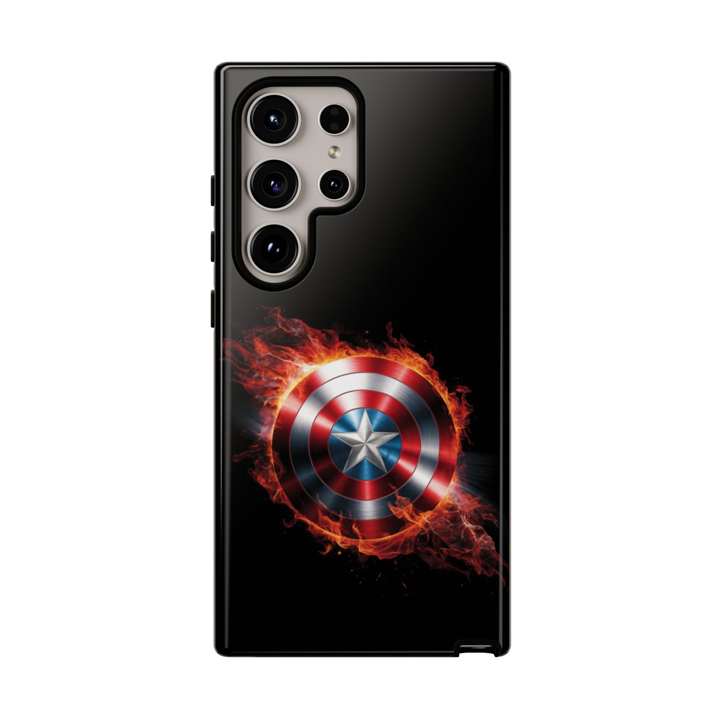 Captain America Shield in Flames Samsung Galaxy Tough Case