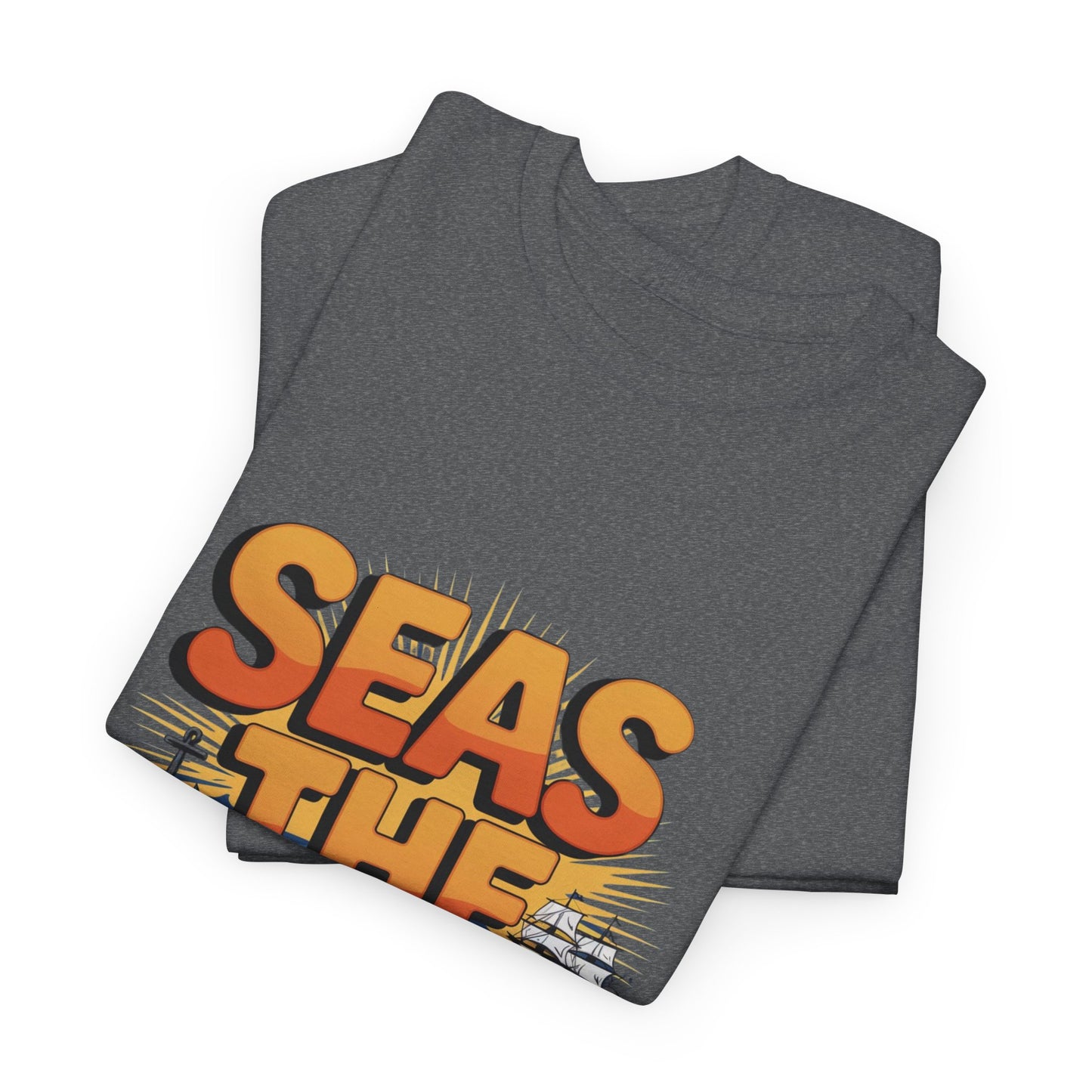 Seas The Day!! Tee • Ocean Pun Graphic Shirt • Comfort Colors Unisex Beachy Vibes • Nautical Aesthetic • Gift for Sea Lovers & Summer Vacays