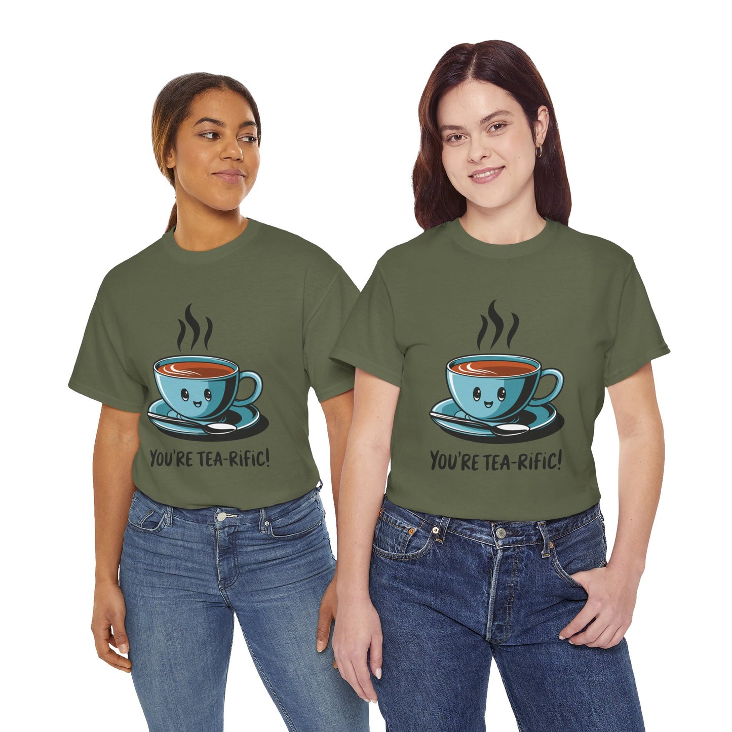 You’re Tea-Rific! Cute Tea Pun T-Shirt for Tea Lovers - Funny Gift, Kawaii Cup Graphic Tee - Unisex Soft Cotton Shirt