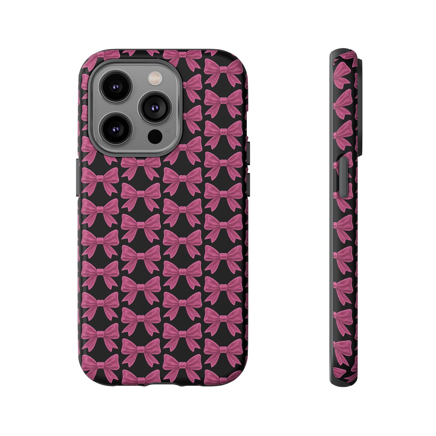 Pink Bow iPhone Case Coquette Aesthetic Phone Cover Glossy Y2K Girly Case Soft Girl Tech Accessory Cute iPhone Gift for Her