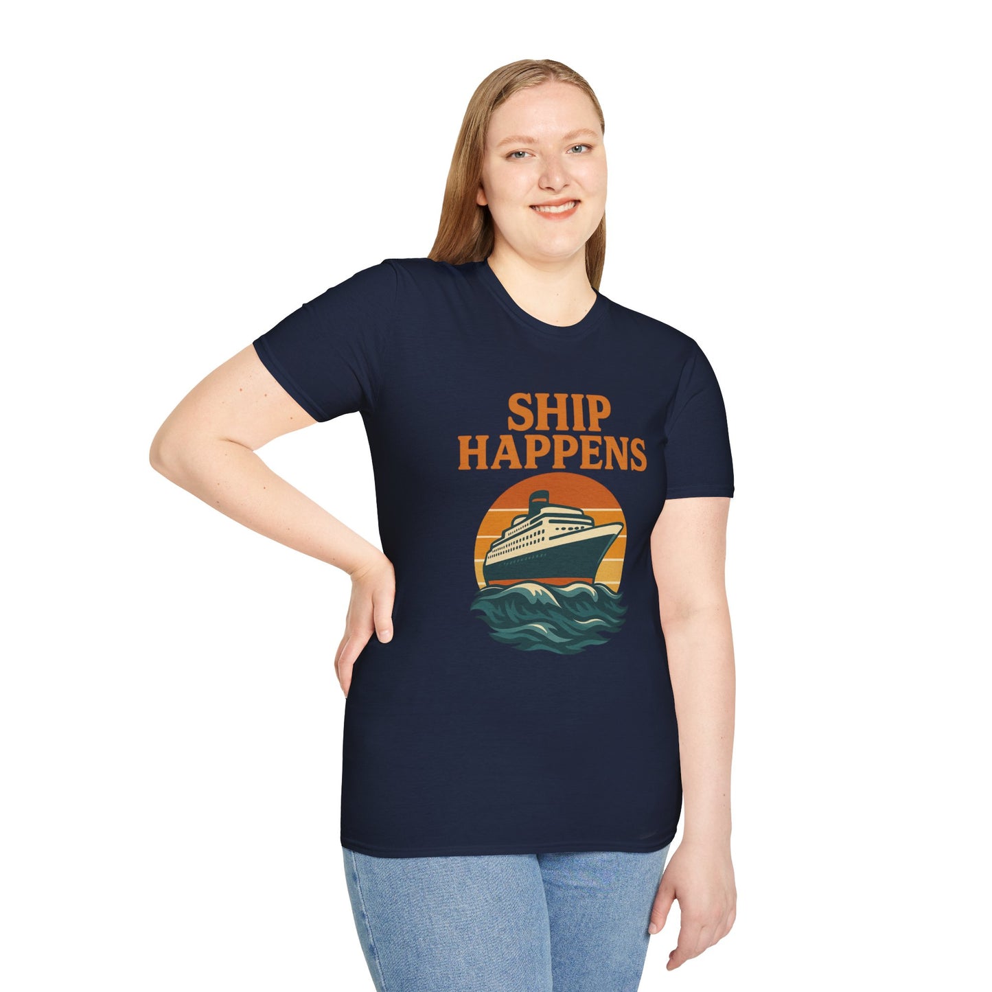 Ship Happens Tee • Funny Nautical Pun Shirt • Comfort Colors Unisex Cruise Vacation Tee • Ocean Humor • Gift for Sailors & Beach Lovers