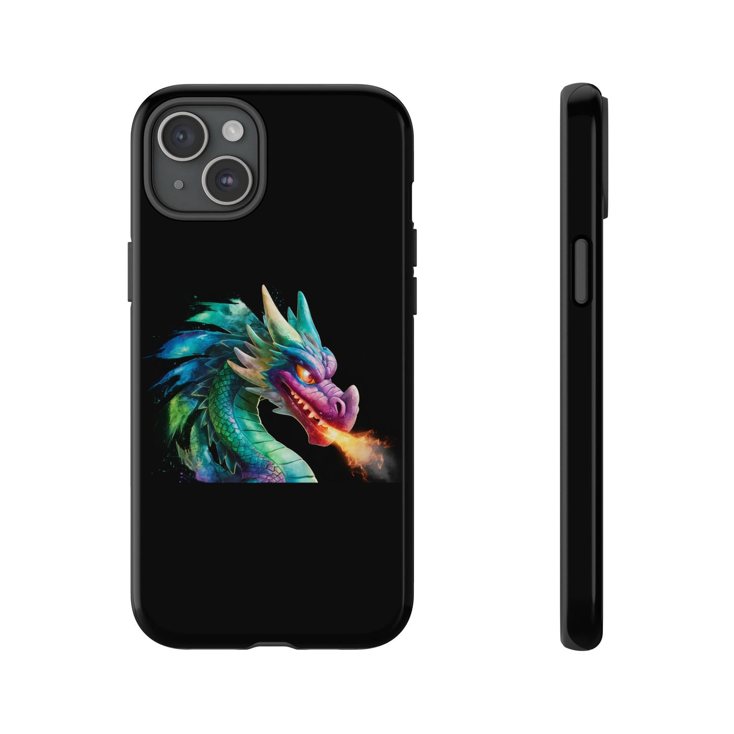 Dragon iPhone Case - Fantasy Fire-Breathing Art Protective Cover - Bookish Dark Academia Aesthetic Gift for Teens and Adults