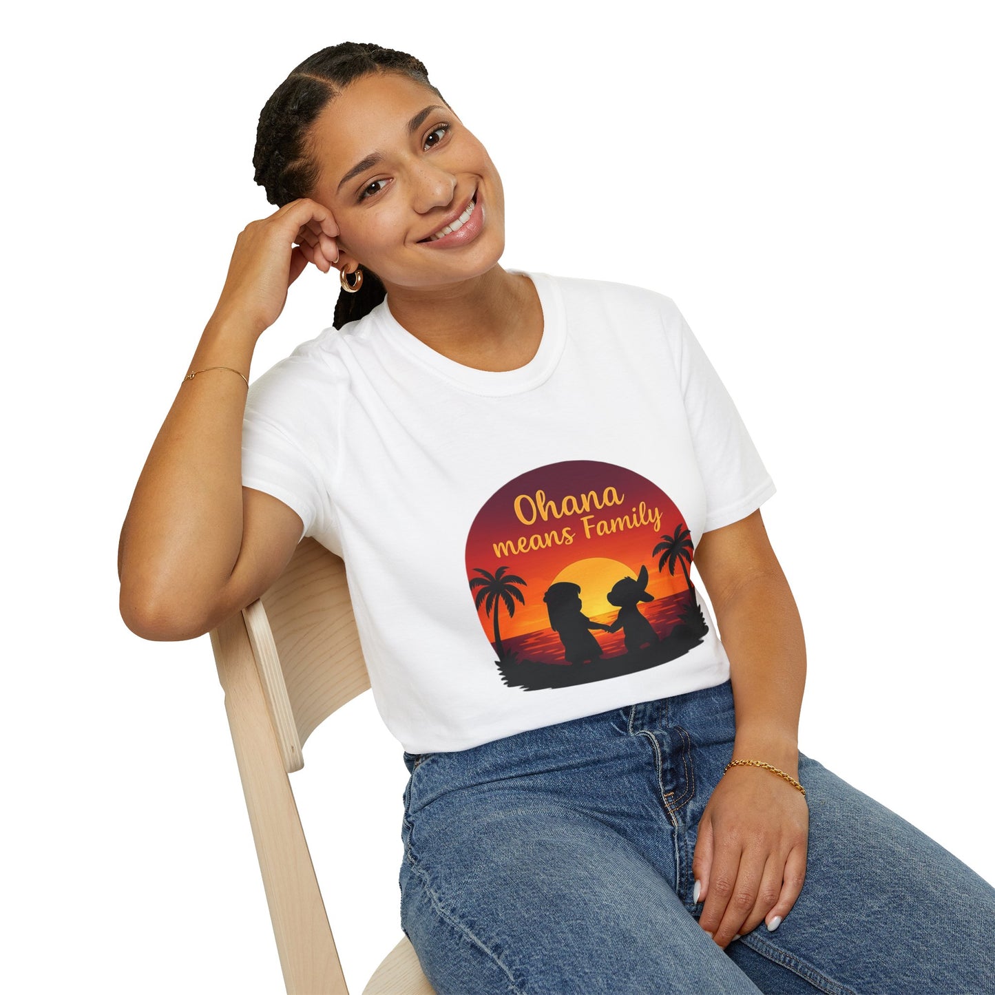 Ohana Means Family Shirt - Cute Sunset Graphic Tee, Hawaiian Family Quote Shirt, Family Inspired T-Shirt, Matching Vacation Outfit