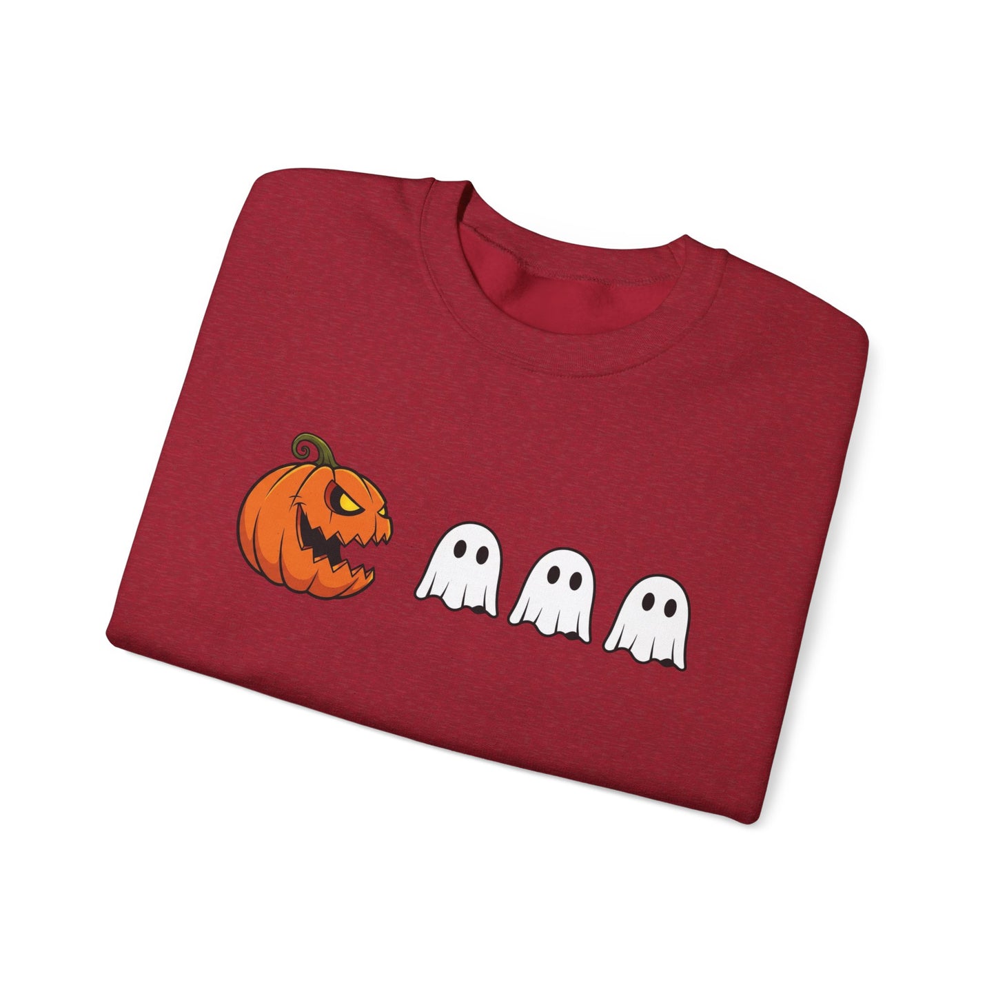 Pumpkin Ghost Sweatshirt, Funny Halloween Crewneck, Spooky Ghost Sweater, Cute Pumpkin Sweatshirt, Fall Outfit, Scary Face Sweatshirt