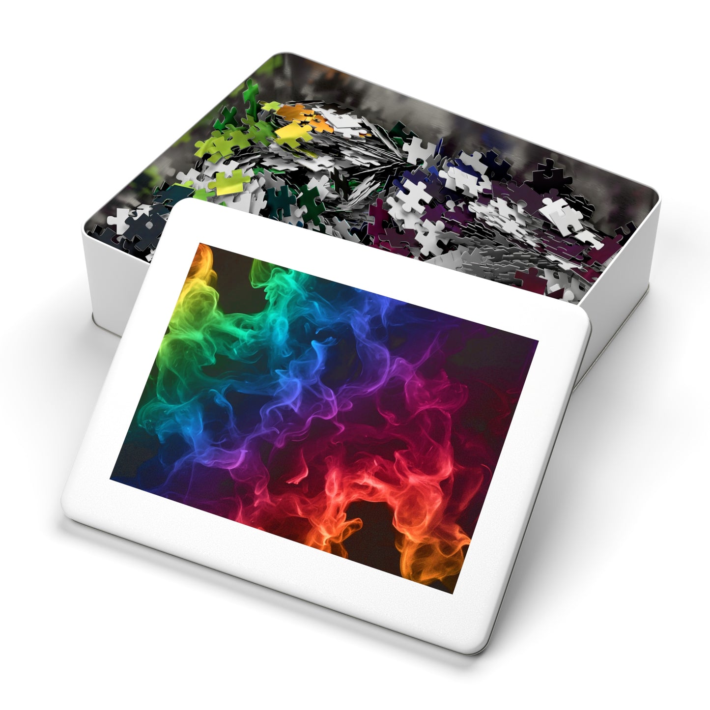 Jigsaw Puzzle with Smoke Design