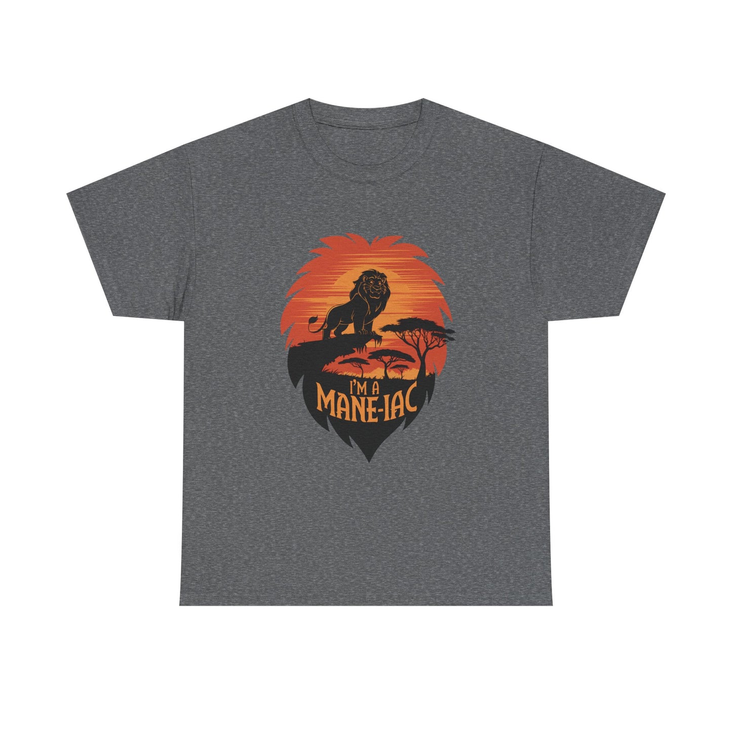 I’m a Mane-iac Lion Classic Fit Tee – Clean Stylized Animal Art, Funny Mane Pun, Everyday Quiet Luxury, Perfect for Smart Casual Looks