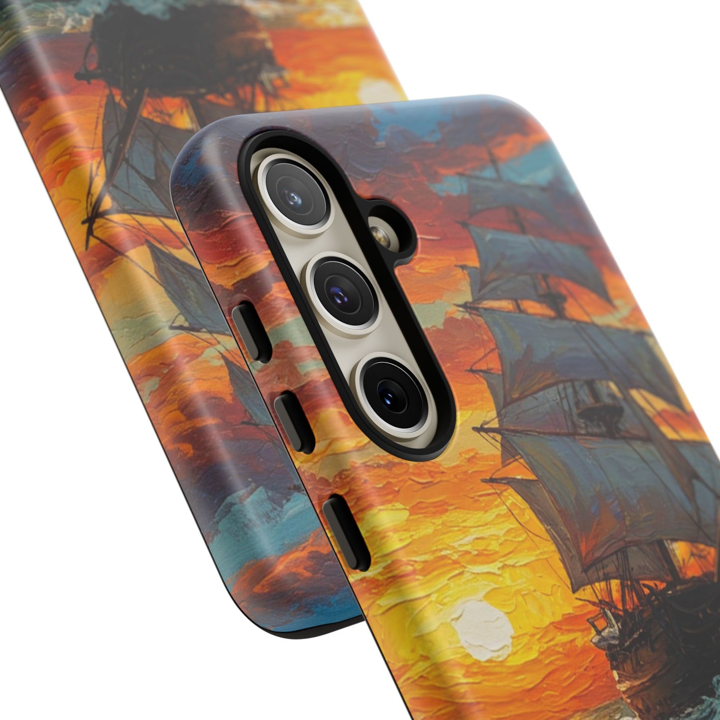 Samsung Galaxy Case - Ship Sailing at Sunset Design