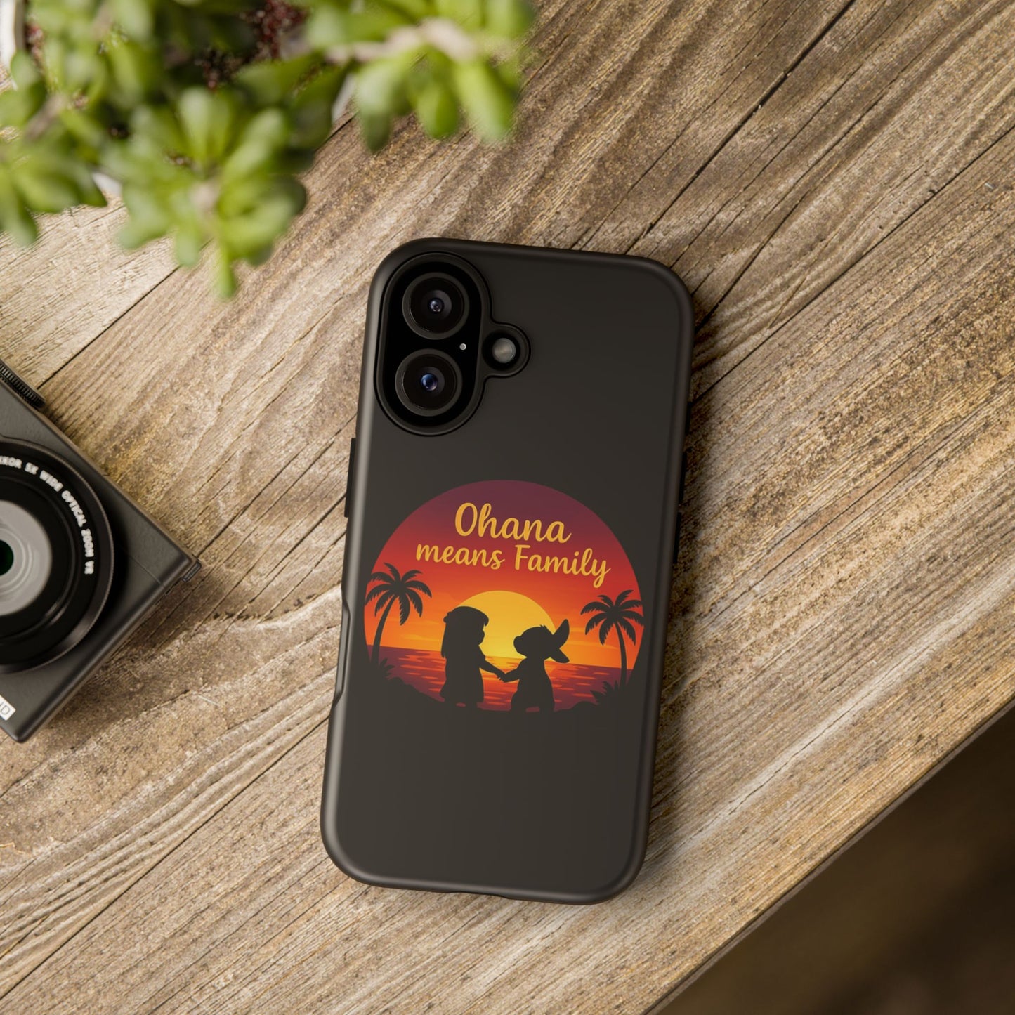 Ohana Means Family iPhone Case ā Lilo and Stitch-Inspired Cover ā Cute Tropical Gift ā Protective iPhone Case
