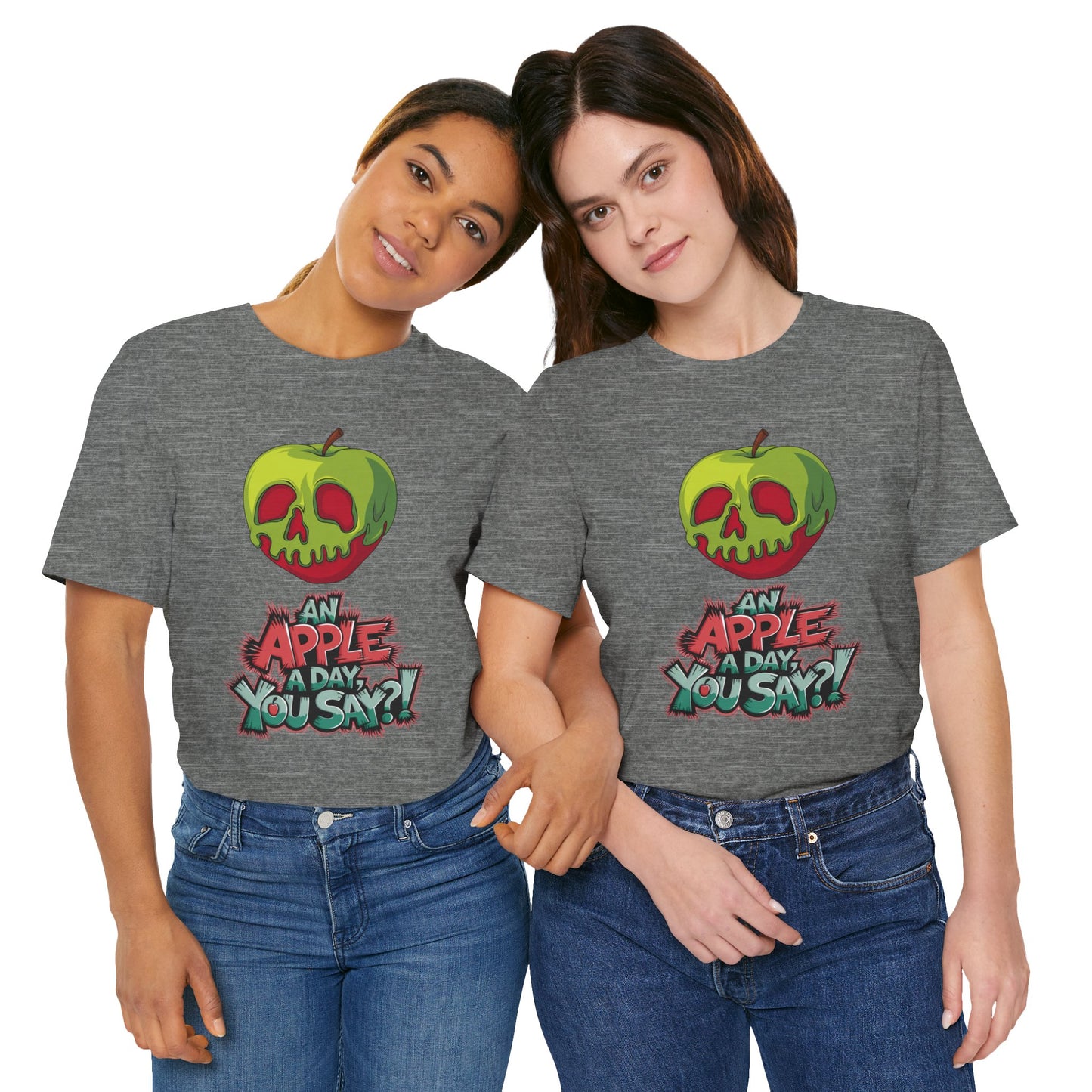 Funny Apple Skull Shirt – An Apple A Day You Say? – Grunge Fruit Tee – Y2K Nostalgia T‑Shirt – Gift for Fruit Lovers