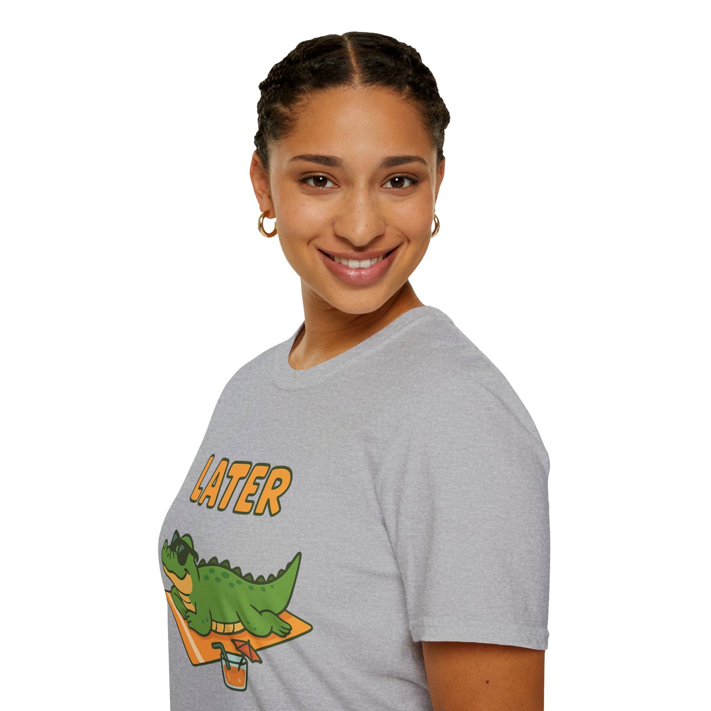 Later Gator Graphic Tee - Funny Alligator T-Shirt | Funny Summer Shirt | Trendy Animal Tee | Cute Gator Gift | Y2K Retro Humor Tee