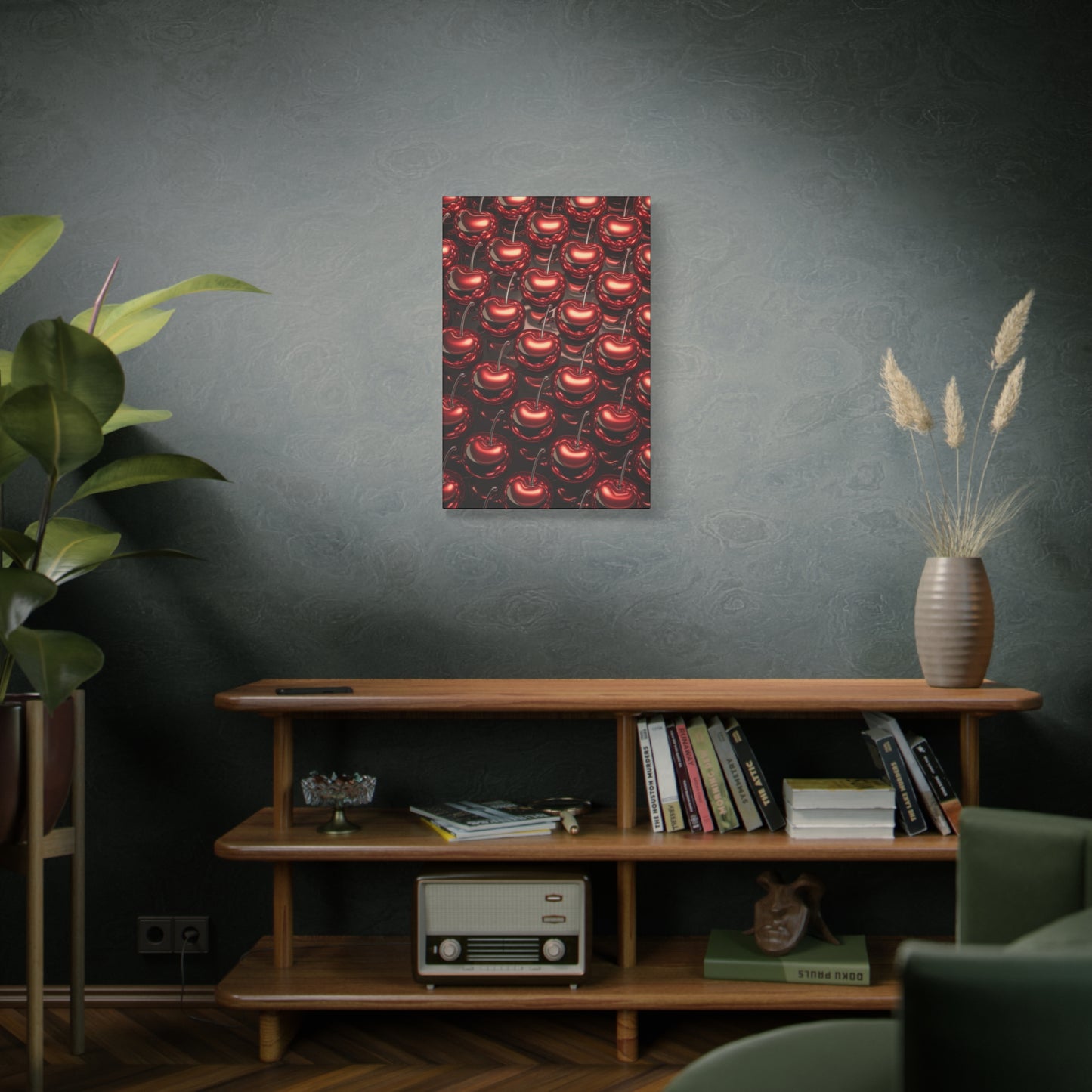 Canvas Wall Art - Colorful Shiny Cherries