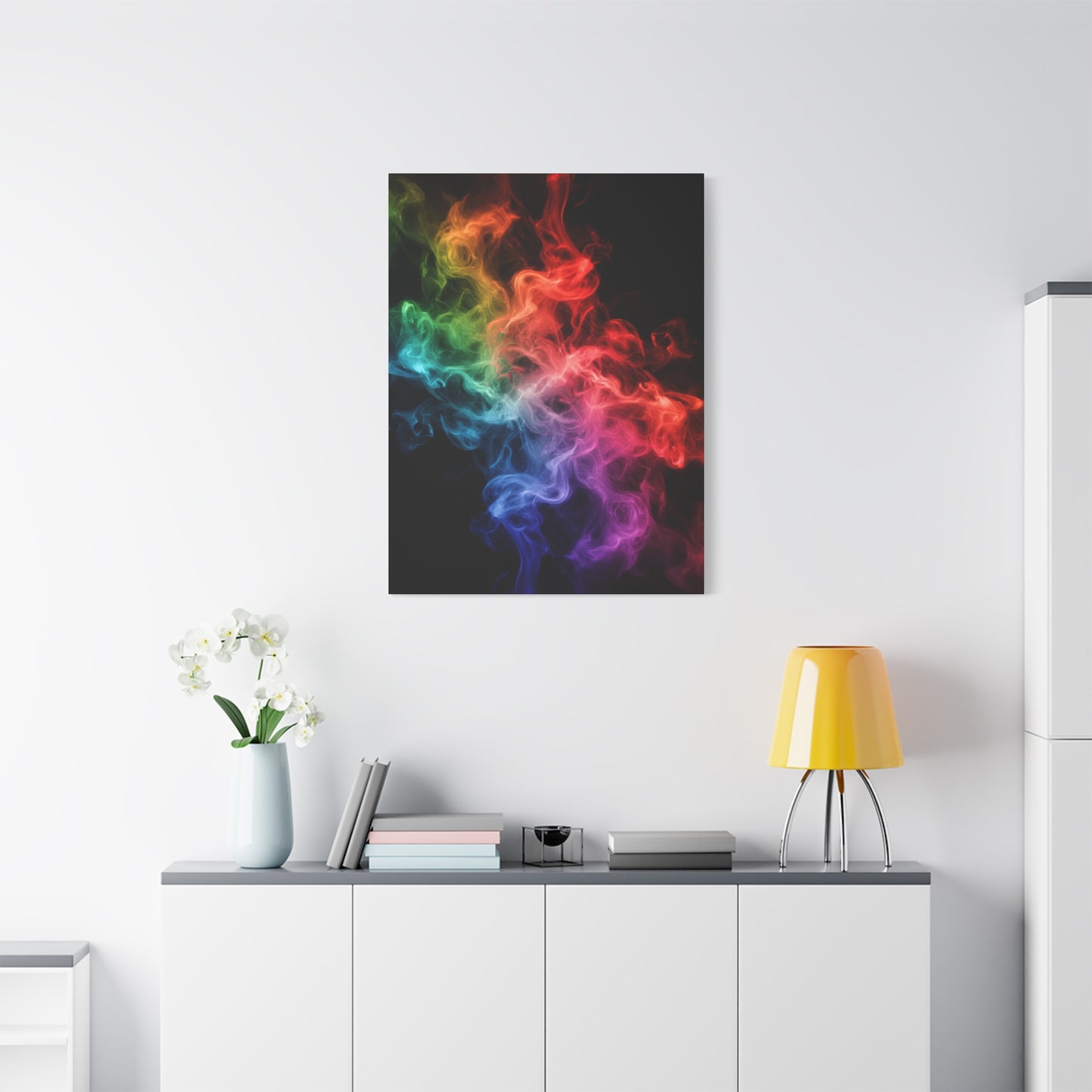 Canvas Wall Art Colorful Smoke Streak