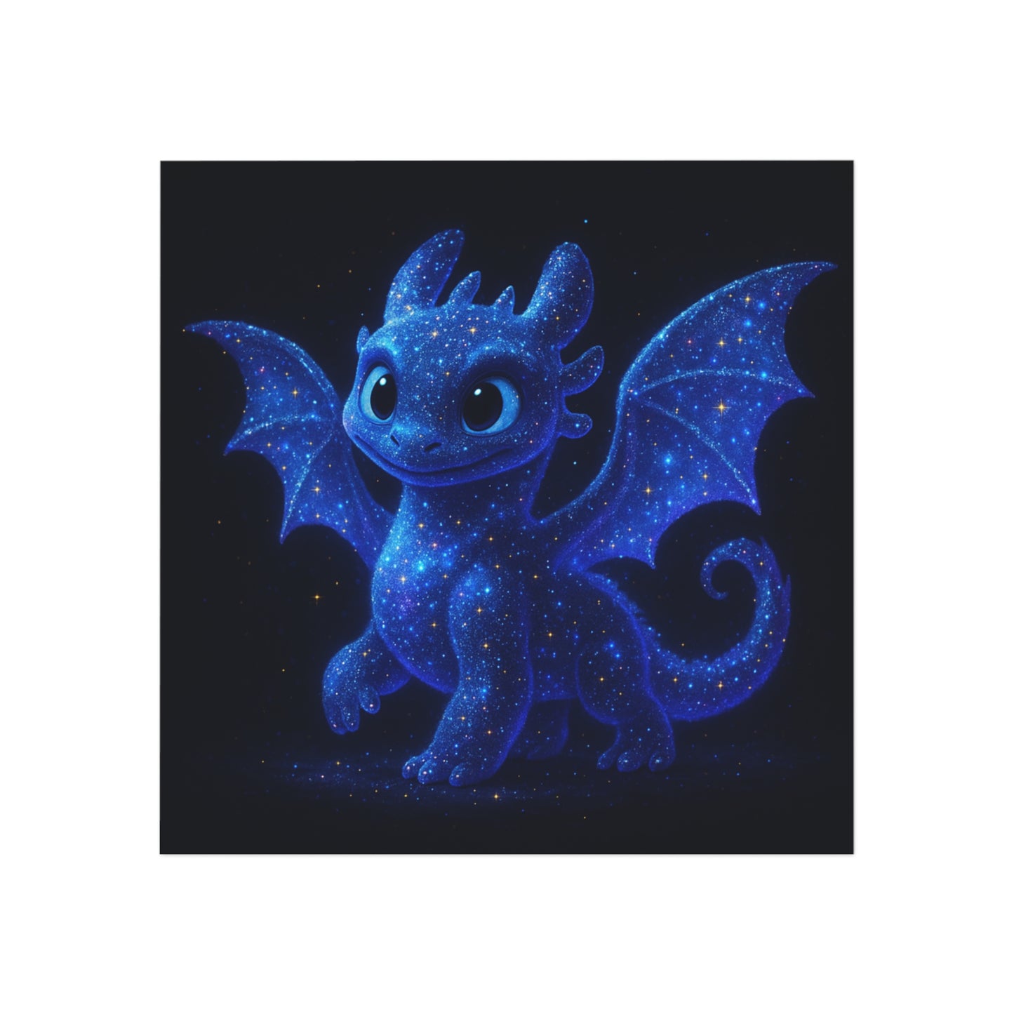 Galaxy Dragon Fridge Magnet - Cute Fantasy Starry Dragon Magnet Gift for Kids & Adults - Celestial Art Kitchen Decor