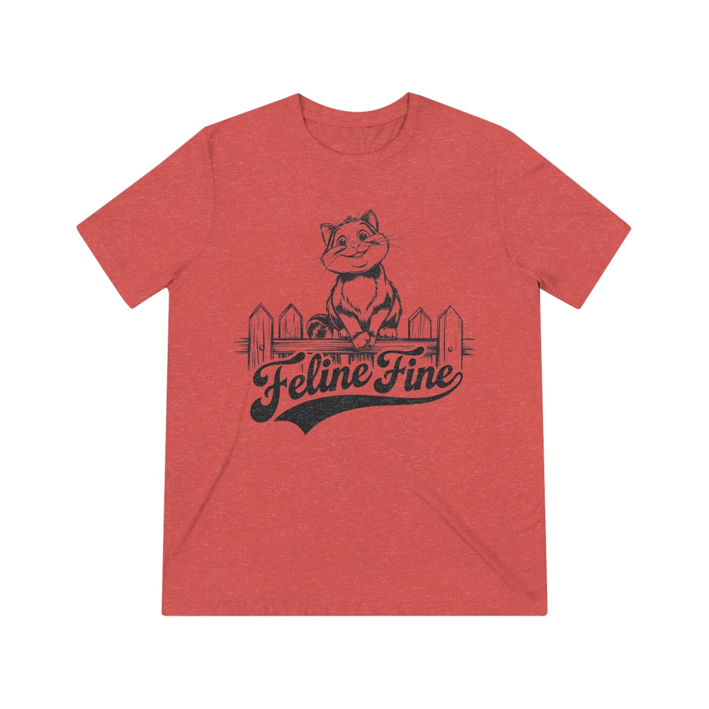 Cat Lover T-Shirt, Feline Fine Tee, Smiling Cat Shirt, Unisex Graphic Tee, Animal Lover Shirt