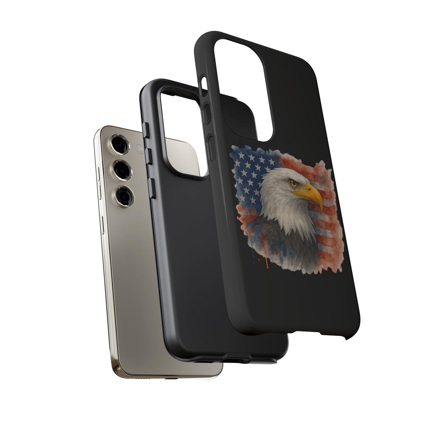 Eagle Flag Phone Case for Samsung Phone - Patriotic Tough Case for Freedom Lovers 4th of July Case Memorial Day Veteran's Day